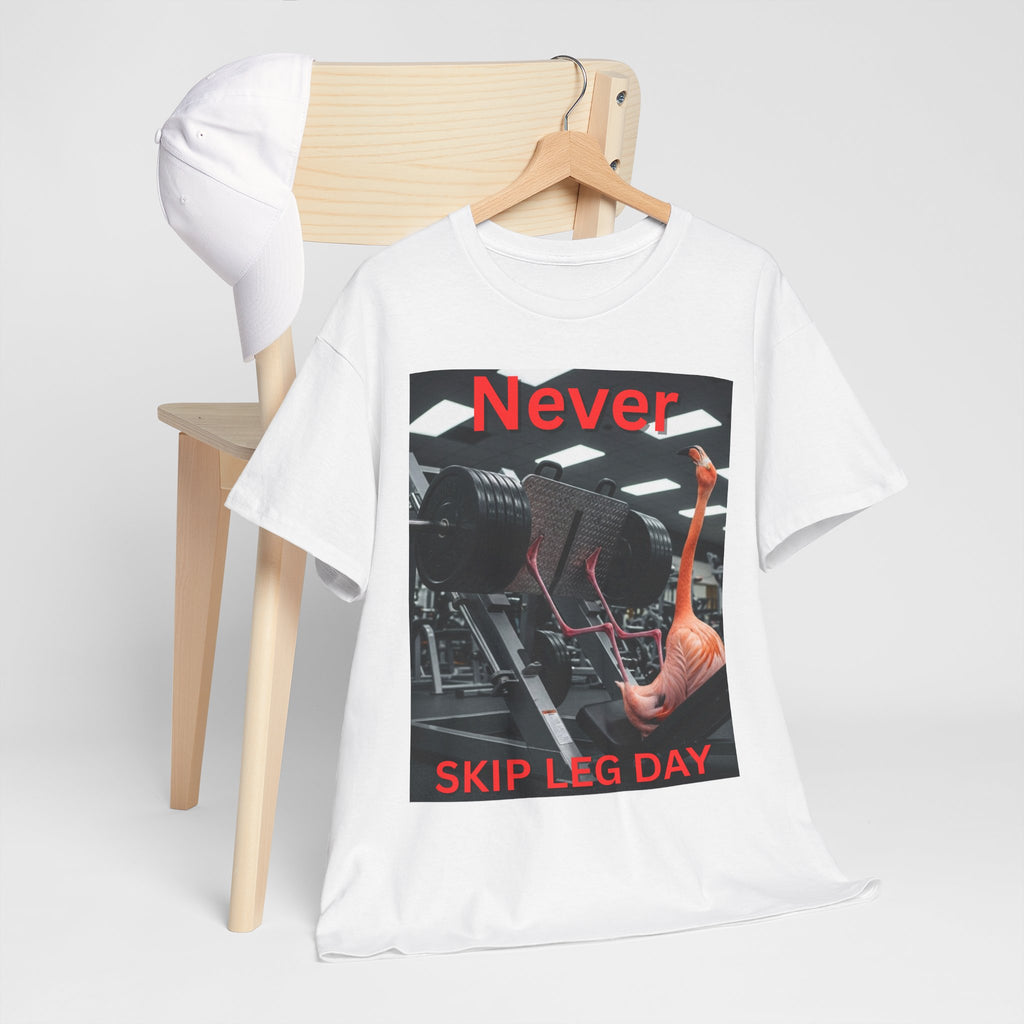 Never Skip Leg Day Flamingo Tee