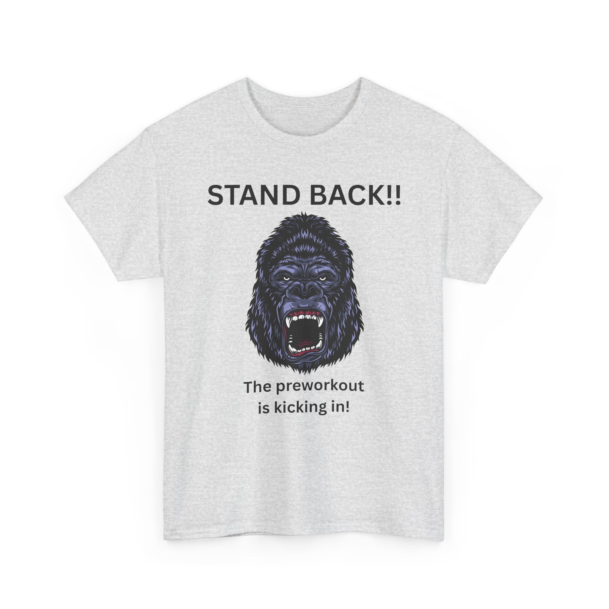 Unisex Motivational Workout Tee, Stand Back Gorilla Graphic T-Shirt, Fitness Gift, Gym Humor Apparel, Workout Motivation Shirt, [...]