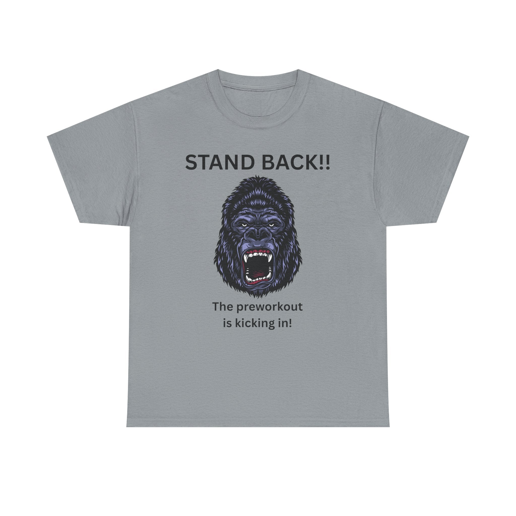 Unisex Motivational Workout Tee, Stand Back Gorilla Graphic T-Shirt, Fitness Gift, Gym Humor Apparel, Workout Motivation Shirt, [...]