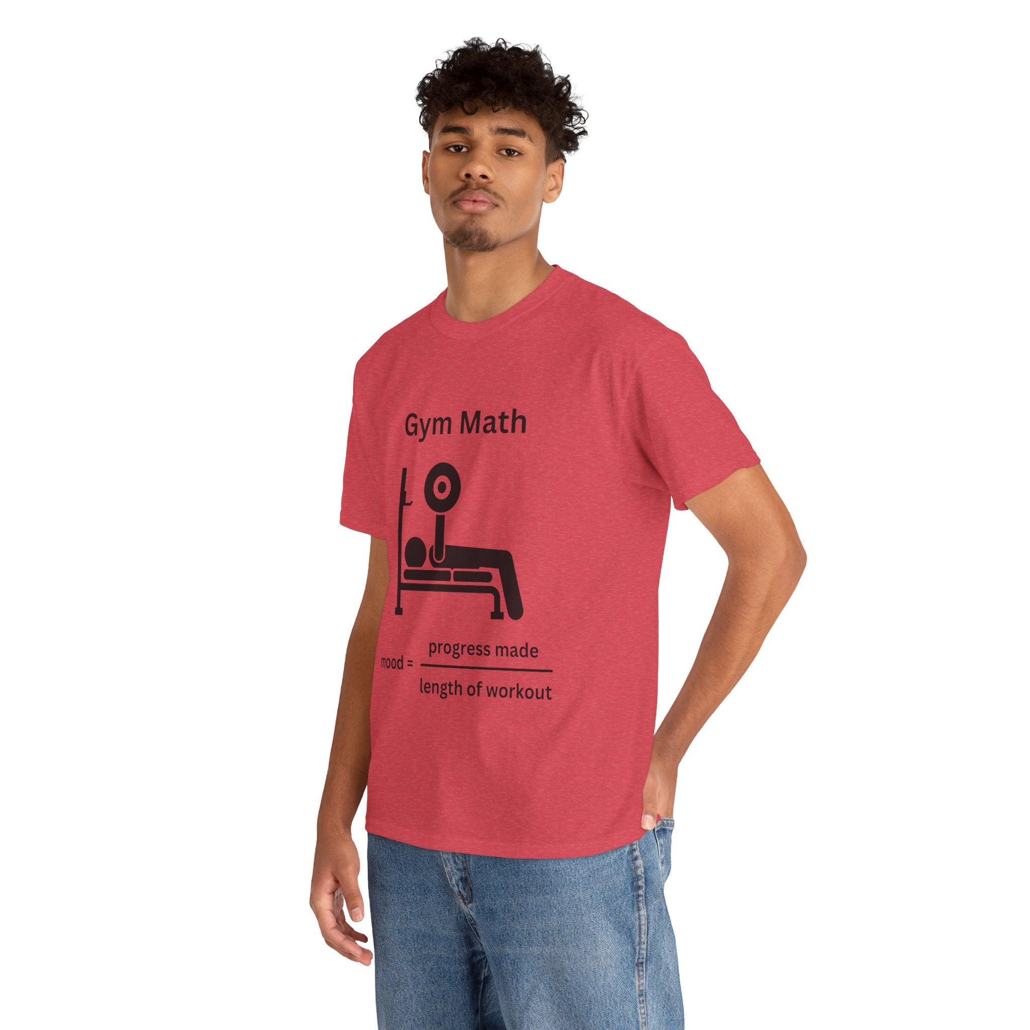 Funny Gym Math Unisex Heavy Cotton Tee