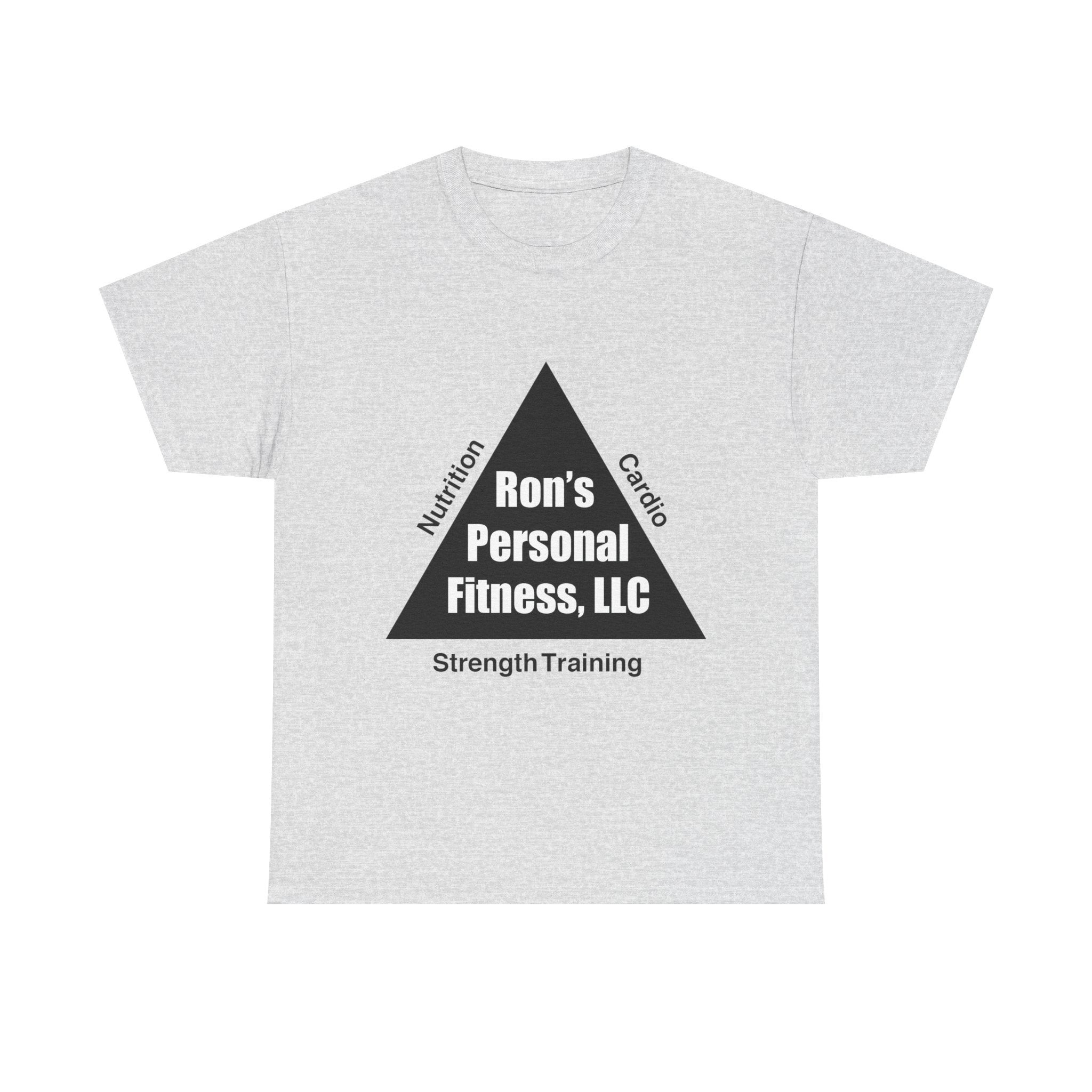 Fitness Triangle Unisex Tee - Ron's Personal Nutrition, Cardio, & Strength Training Design