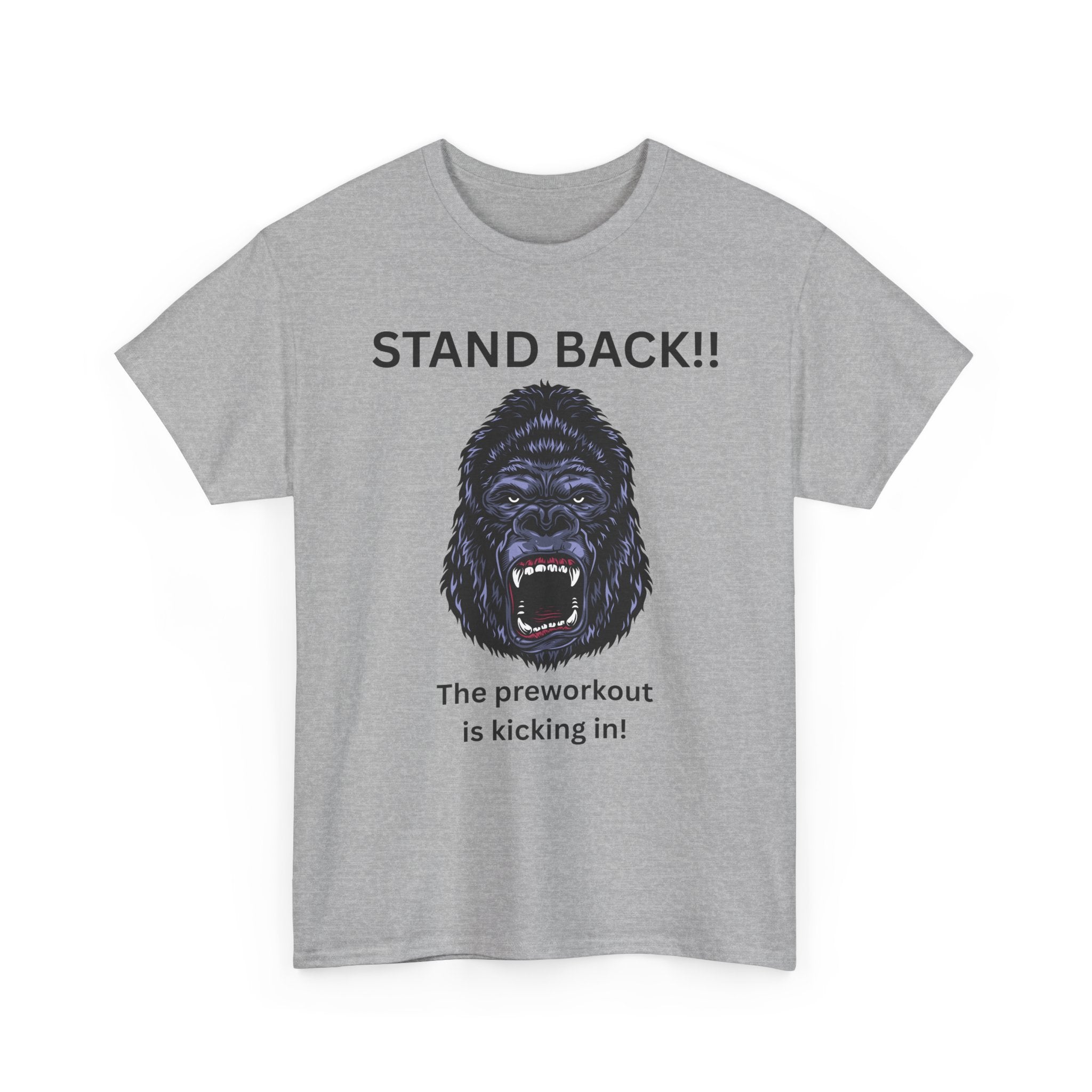 Unisex Motivational Workout Tee, Stand Back Gorilla Graphic T-Shirt, Fitness Gift, Gym Humor Apparel, Workout Motivation Shirt, [...]