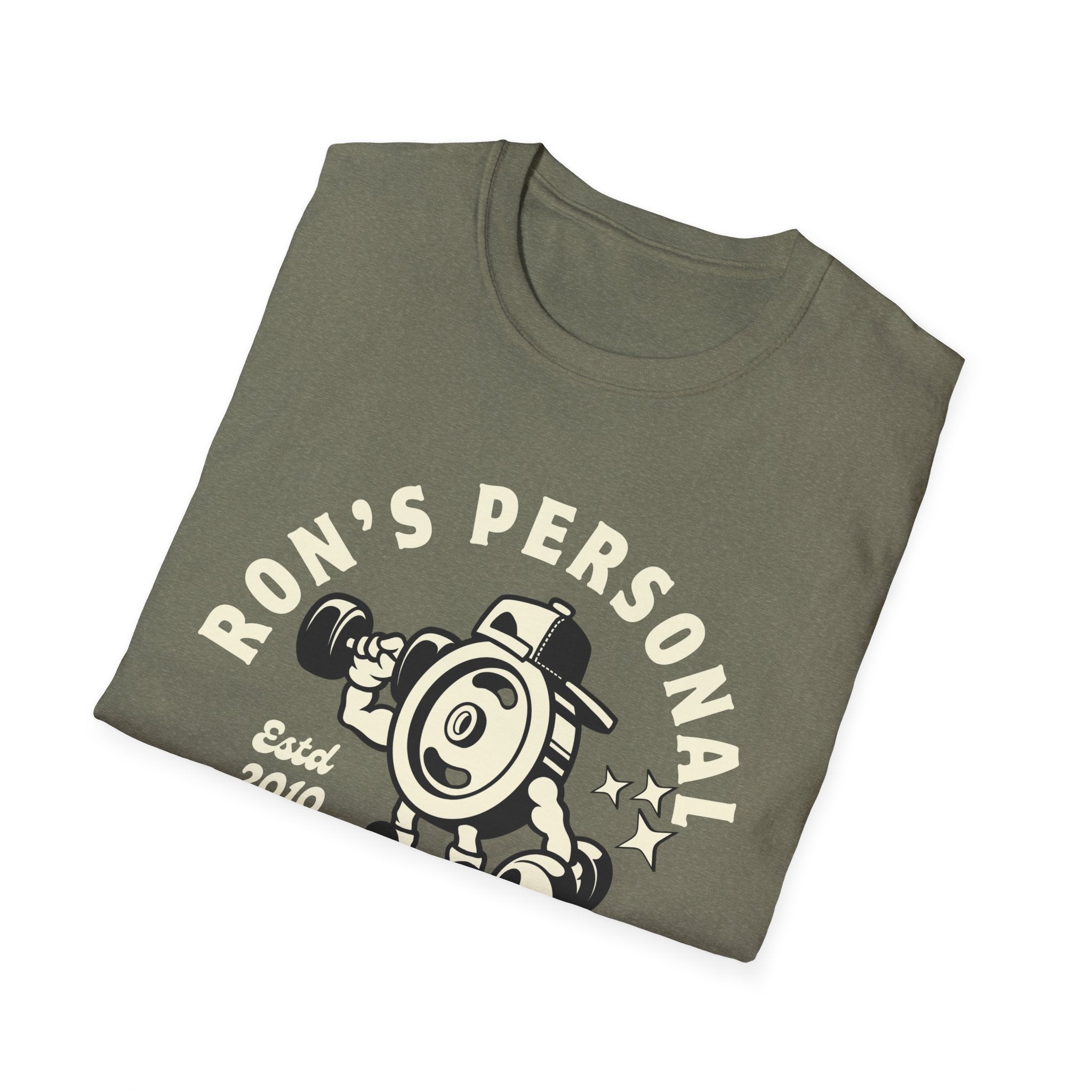 Ron's personal fitness gear vintage style Unisex Softstyle T-Shirt