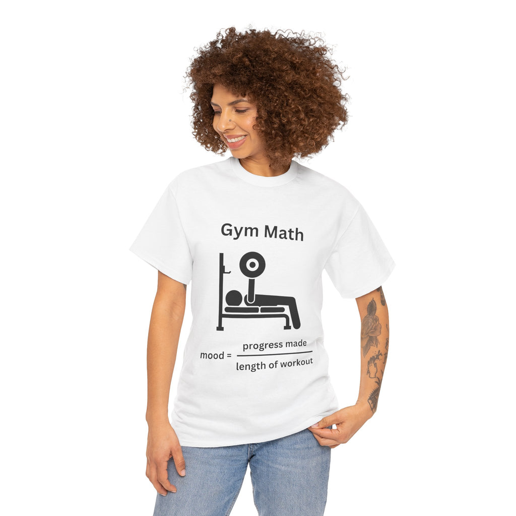 Funny Gym Math Unisex Heavy Cotton Tee
