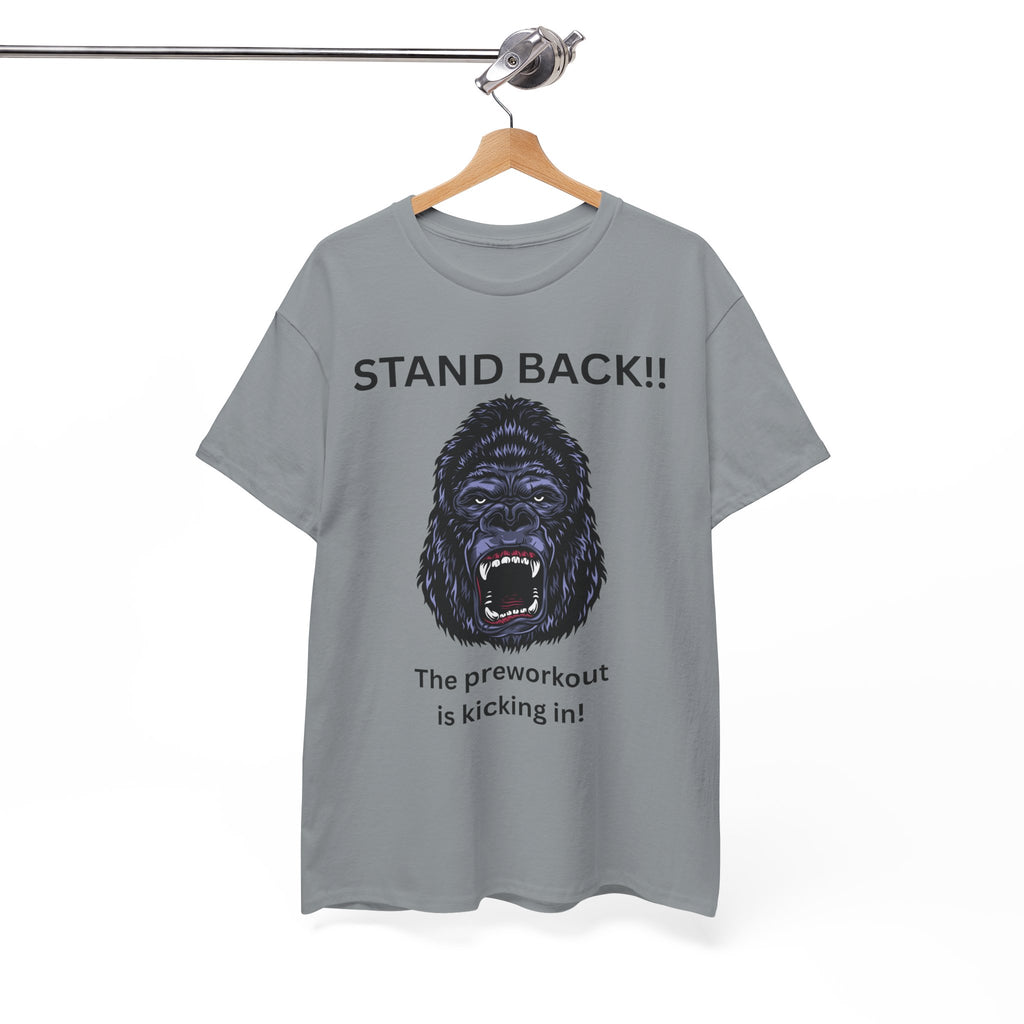 Unisex Motivational Workout Tee, Stand Back Gorilla Graphic T-Shirt, Fitness Gift, Gym Humor Apparel, Workout Motivation Shirt, [...]