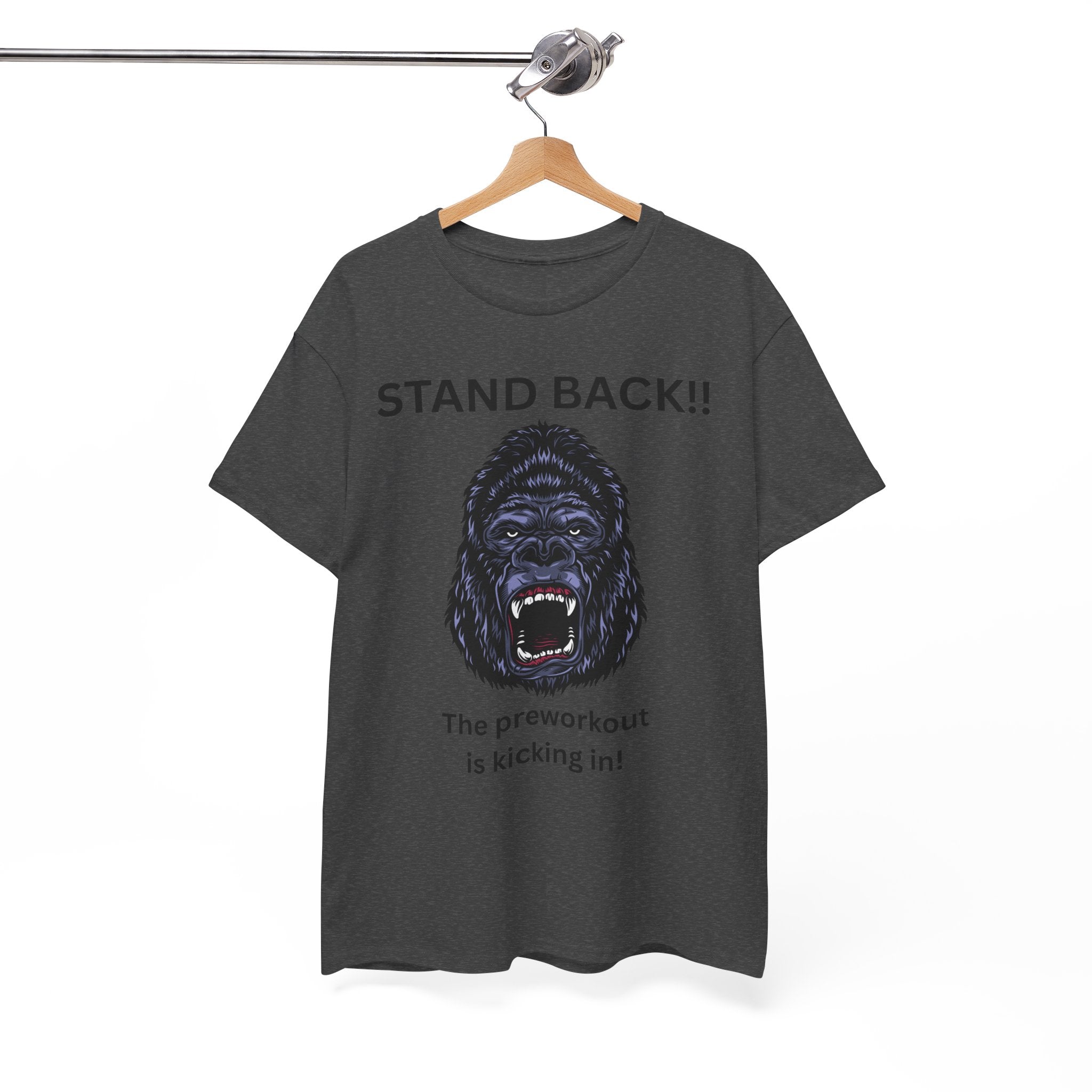 Unisex Motivational Workout Tee, Stand Back Gorilla Graphic T-Shirt, Fitness Gift, Gym Humor Apparel, Workout Motivation Shirt, [...]