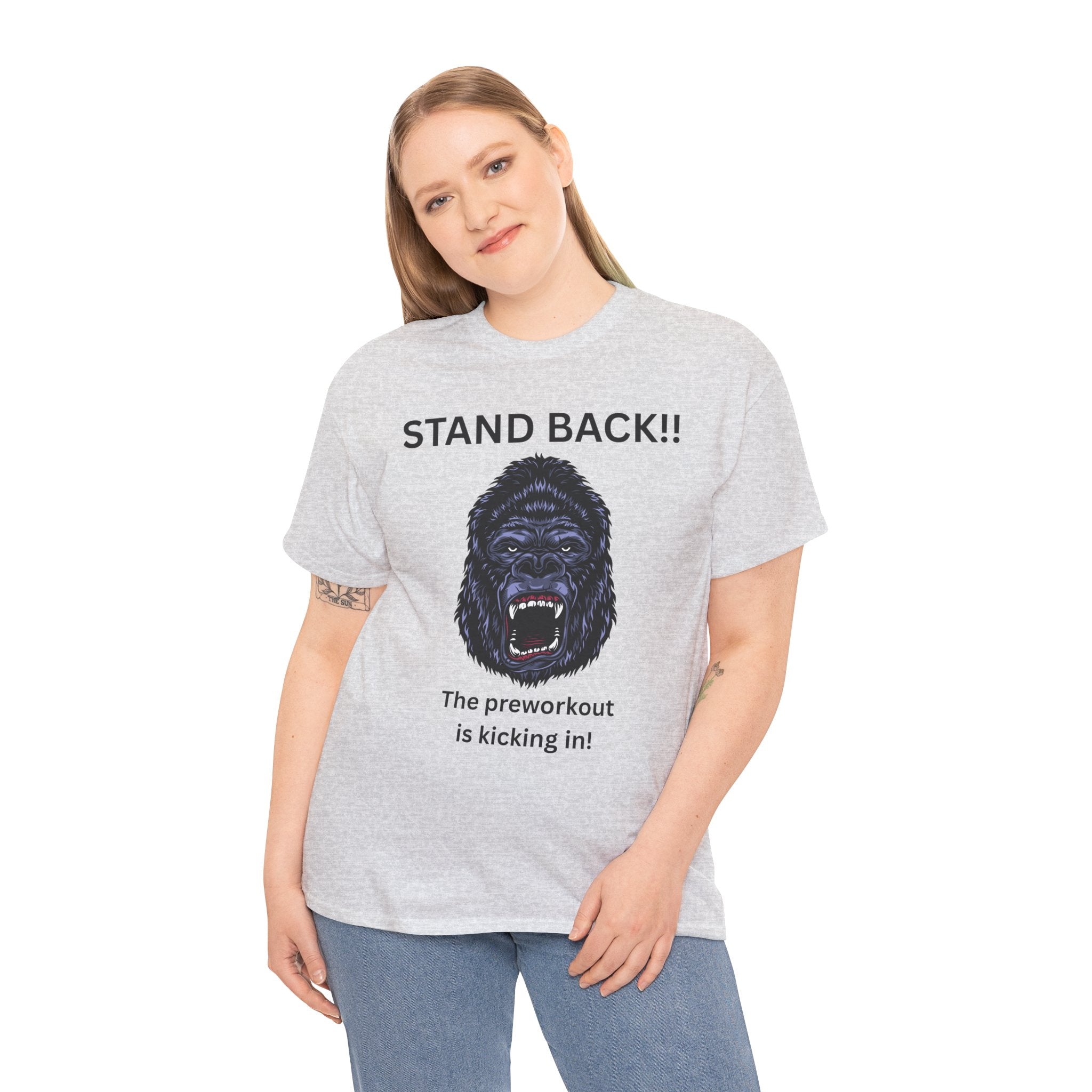 Unisex Motivational Workout Tee, Stand Back Gorilla Graphic T-Shirt, Fitness Gift, Gym Humor Apparel, Workout Motivation Shirt, [...]