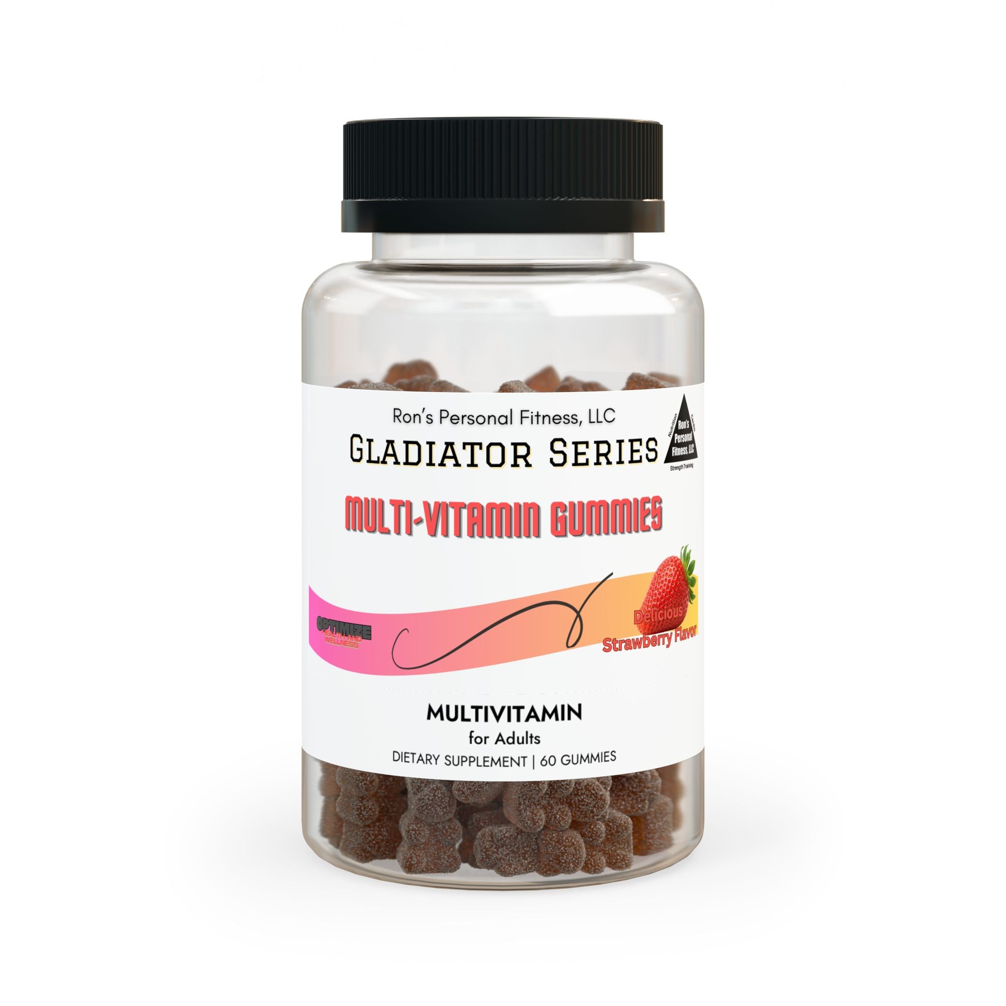 Gladiator Series Multivitamin Strawberry Gummies for Adults (60 Gummies)