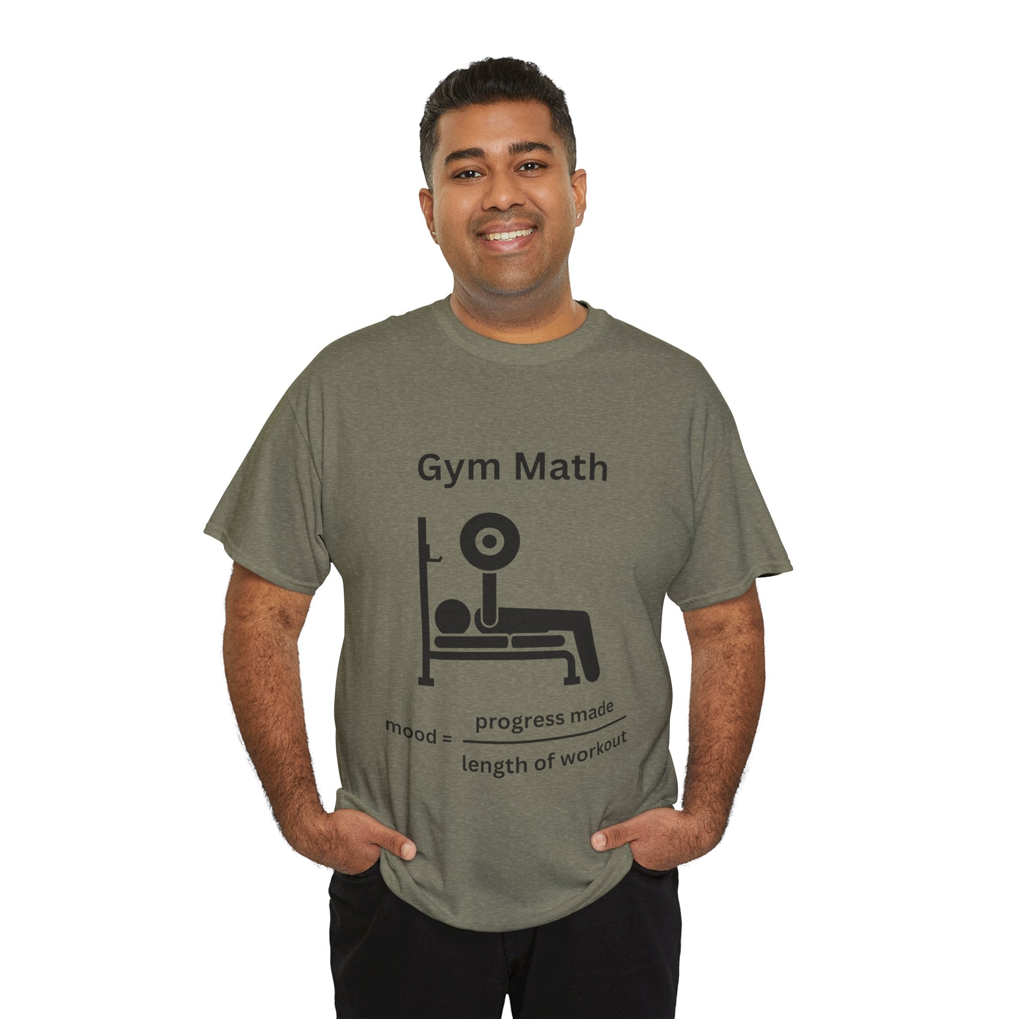Funny Gym Math Unisex Heavy Cotton Tee