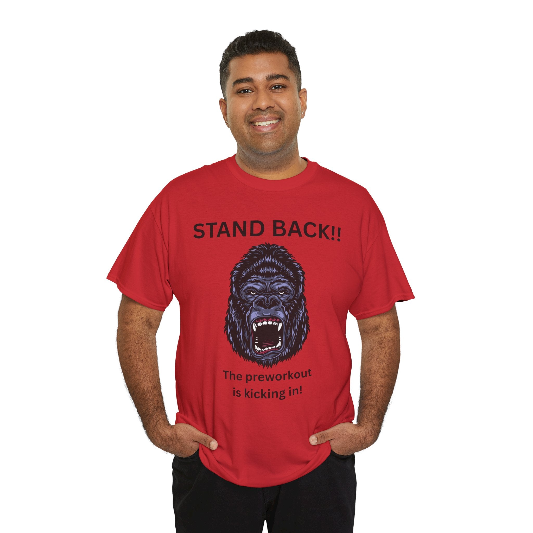 Unisex Motivational Workout Tee, Stand Back Gorilla Graphic T-Shirt, Fitness Gift, Gym Humor Apparel, Workout Motivation Shirt, [...]