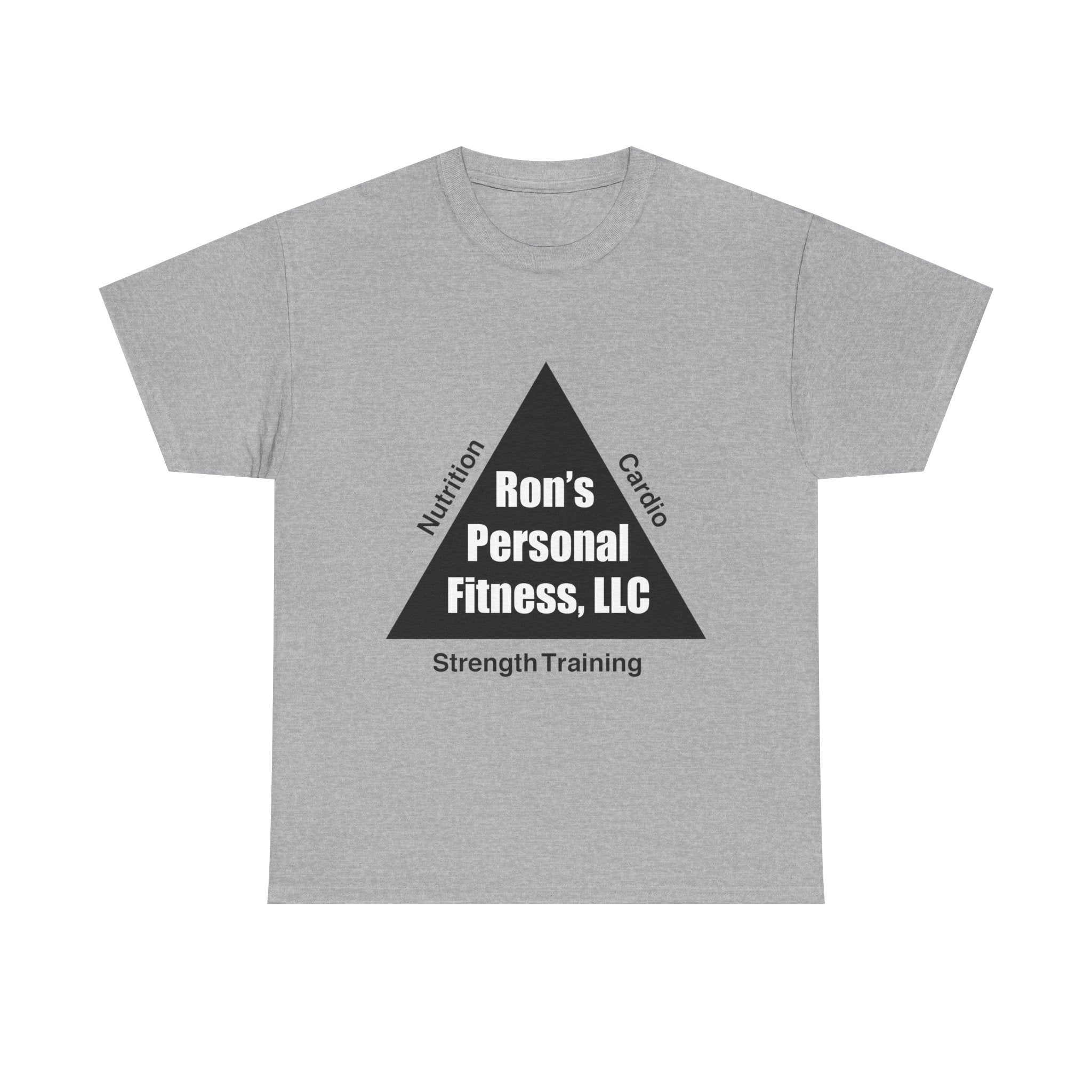 Fitness Triangle Unisex Tee - Ron's Personal Nutrition, Cardio, & Strength Training Design
