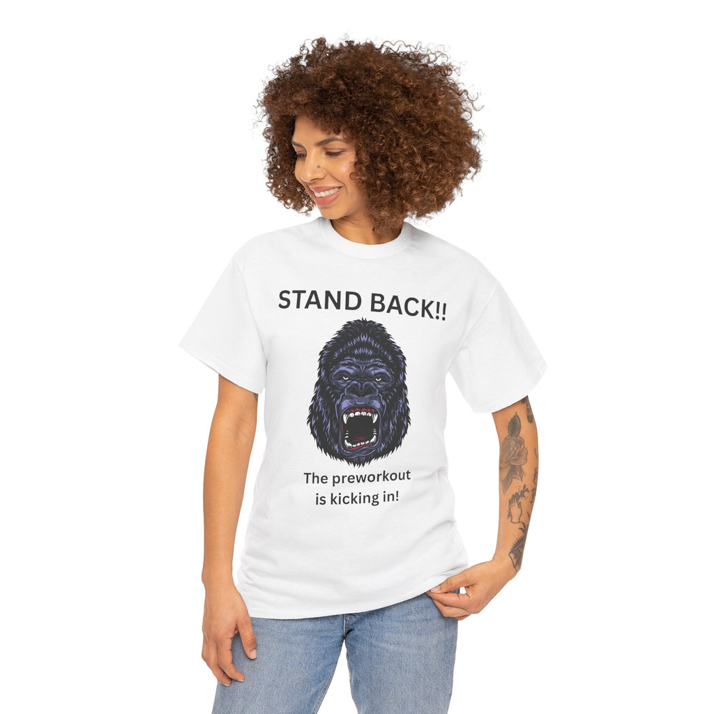 Unisex Motivational Workout Tee, Stand Back Gorilla Graphic T-Shirt, Fitness Gift, Gym Humor Apparel, Workout Motivation Shirt, [...]