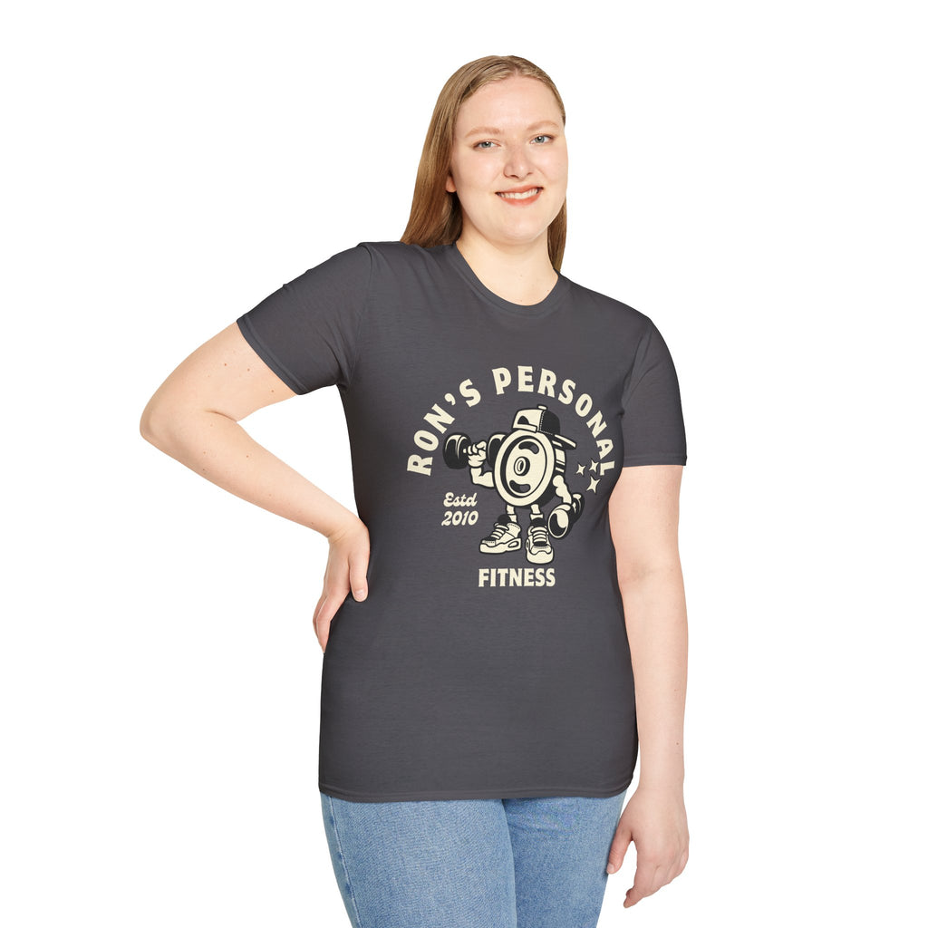 Ron's personal fitness gear vintage style Unisex Softstyle T-Shirt
