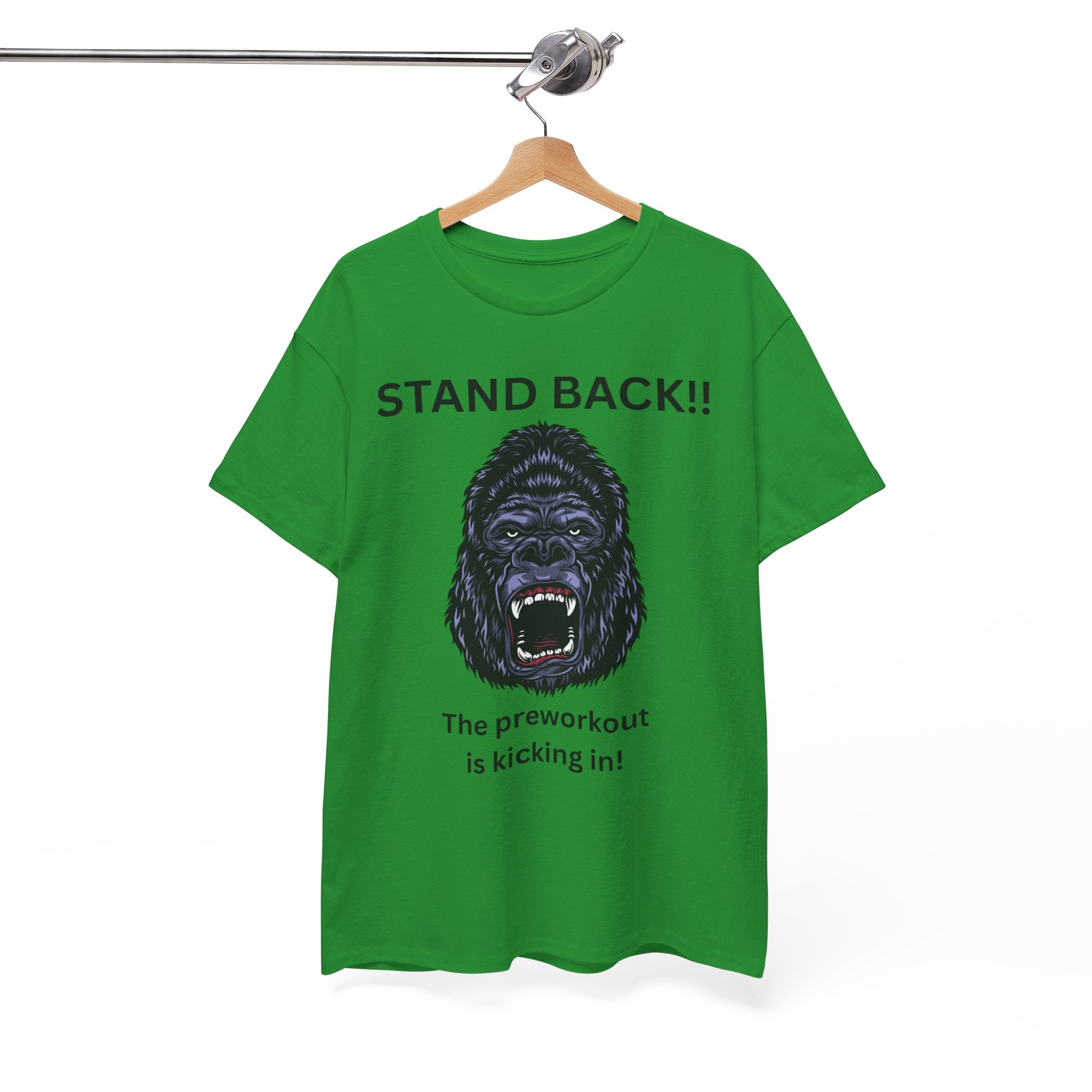Unisex Motivational Workout Tee, Stand Back Gorilla Graphic T-Shirt, Fitness Gift, Gym Humor Apparel, Workout Motivation Shirt, [...]