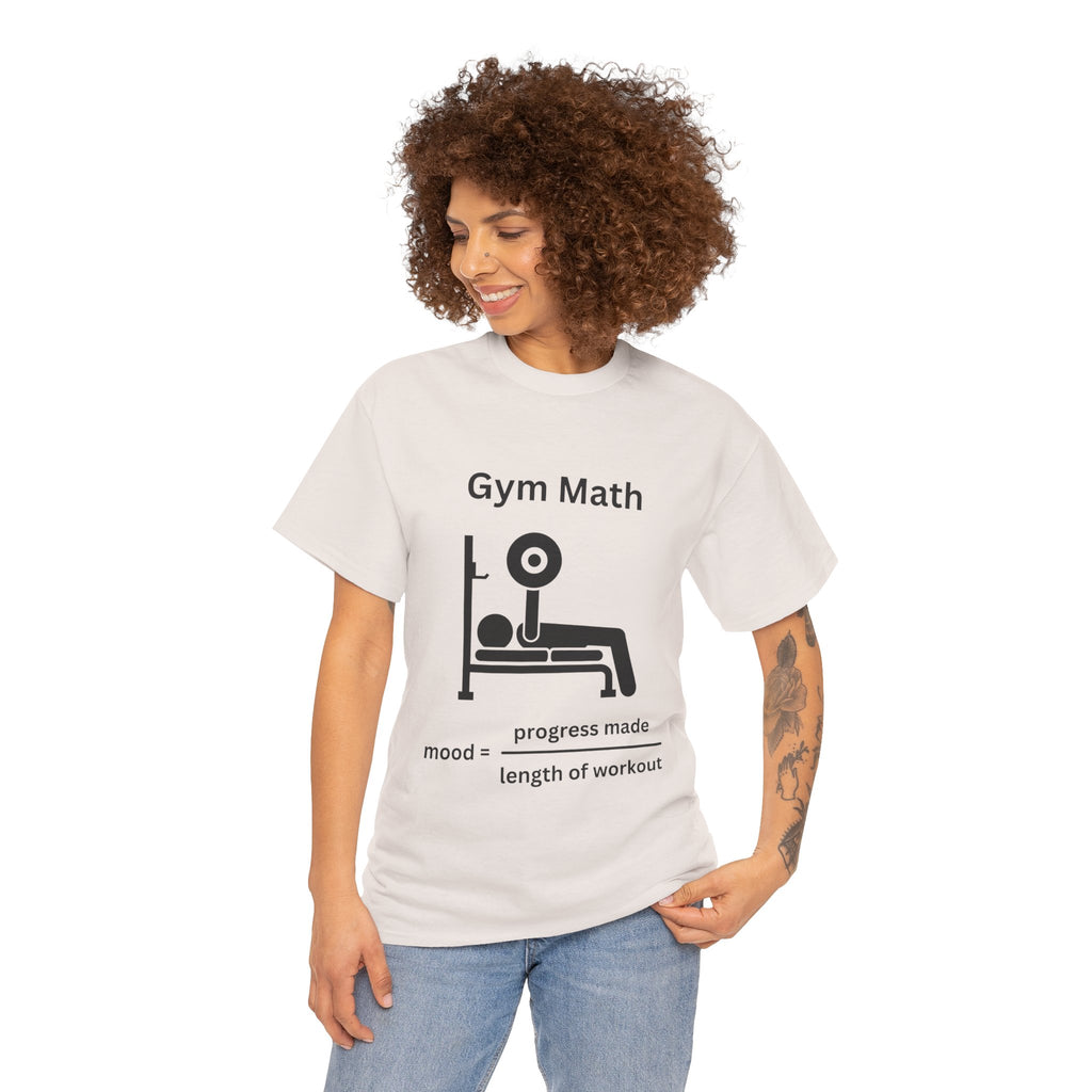 Funny Gym Math Unisex Heavy Cotton Tee