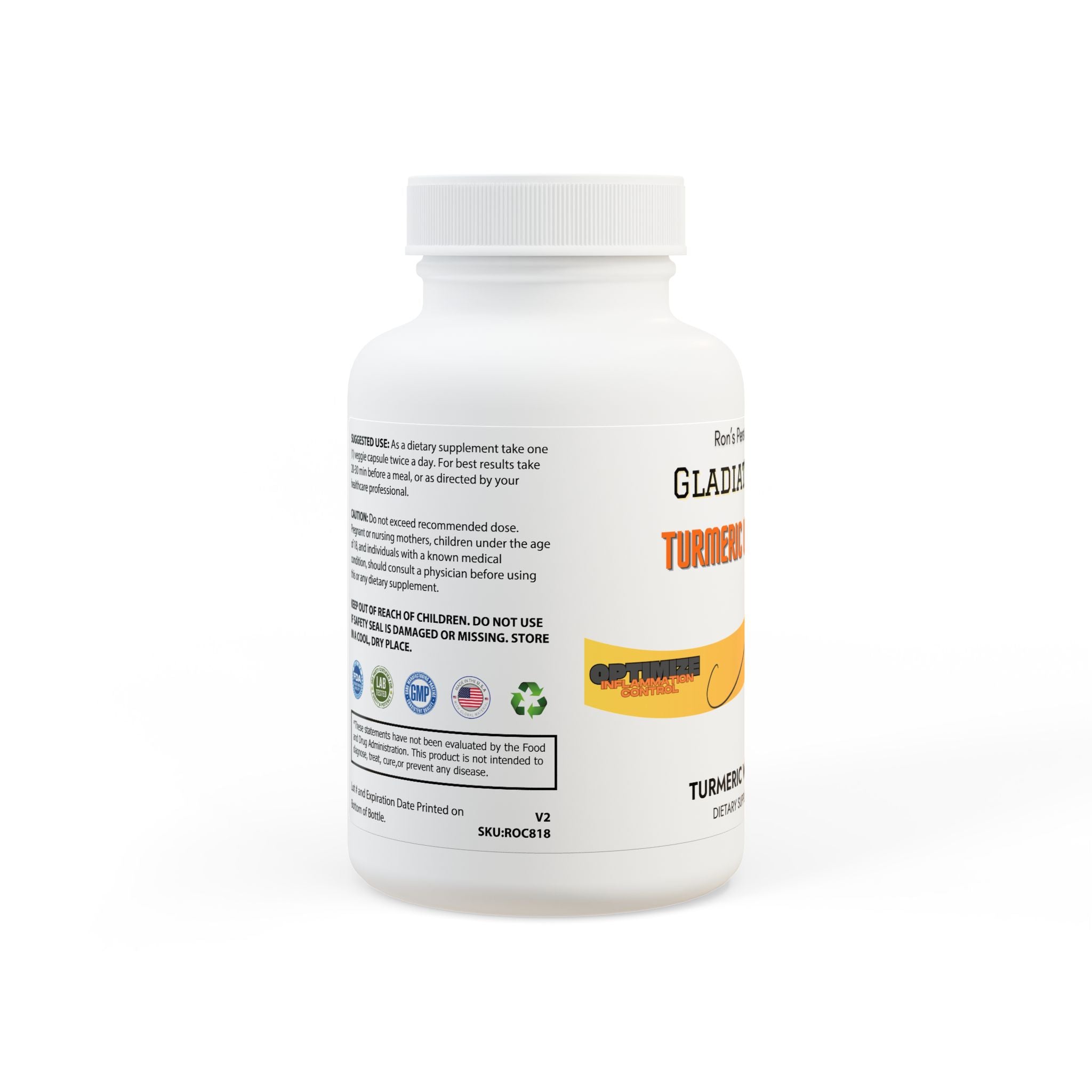 Turmeric with BioPerine® (Black Pepper Fruit Extract) Supplement (60 Capsules)