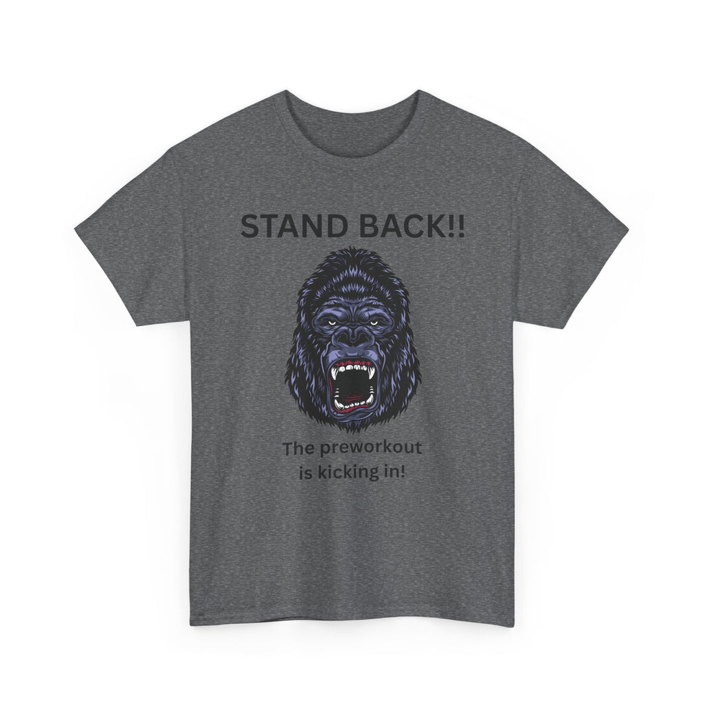 Unisex Motivational Workout Tee, Stand Back Gorilla Graphic T-Shirt, Fitness Gift, Gym Humor Apparel, Workout Motivation Shirt, [...]