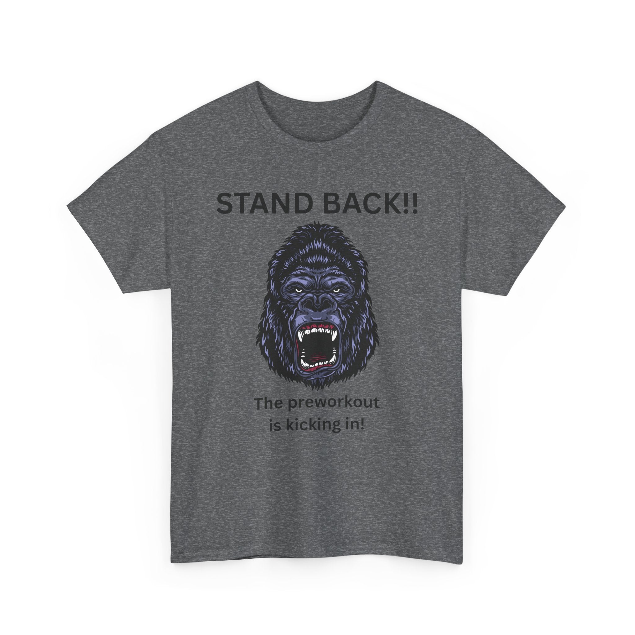 Unisex Motivational Workout Tee, Stand Back Gorilla Graphic T-Shirt, Fitness Gift, Gym Humor Apparel, Workout Motivation Shirt, [...]