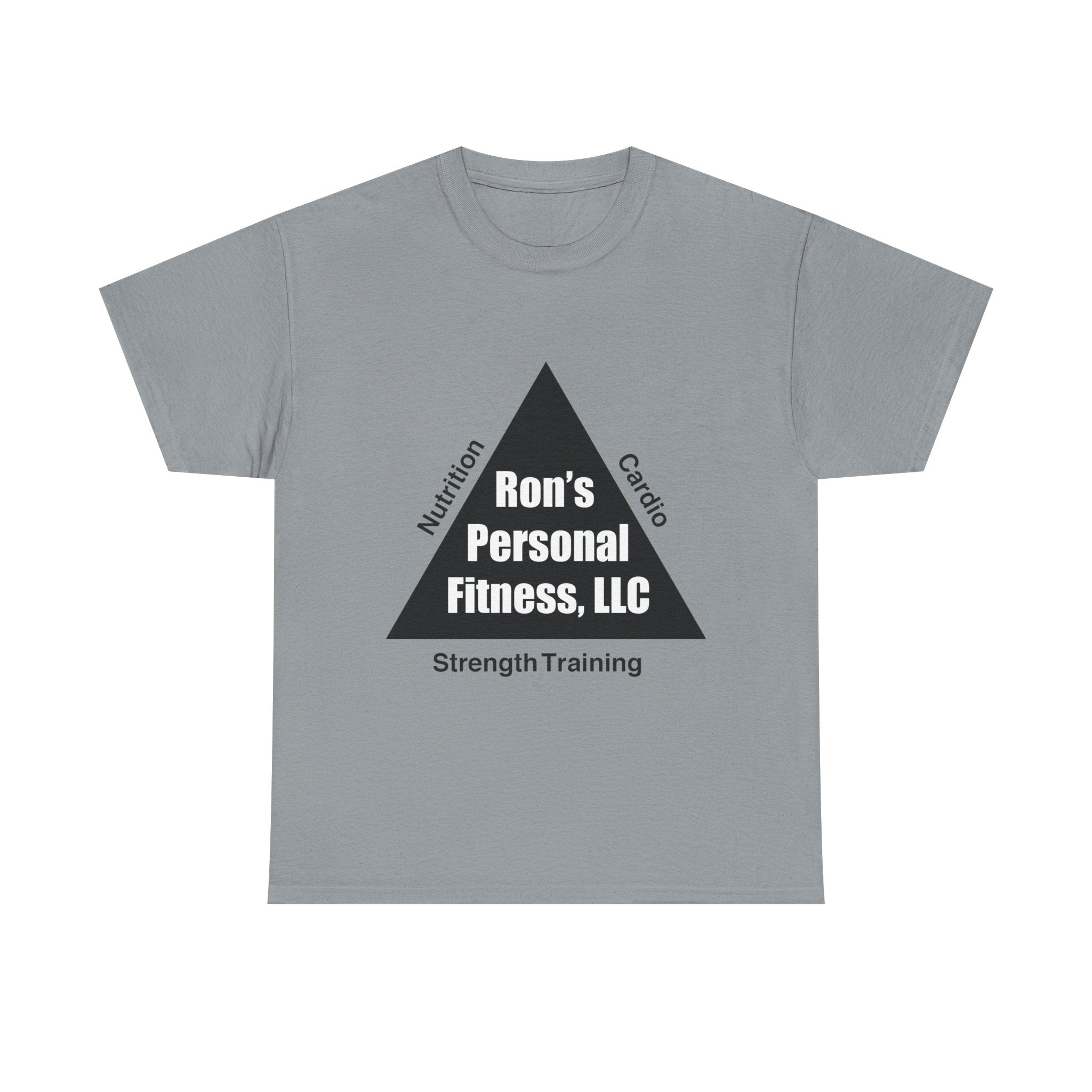 Fitness Triangle Unisex Tee - Ron's Personal Nutrition, Cardio, & Strength Training Design