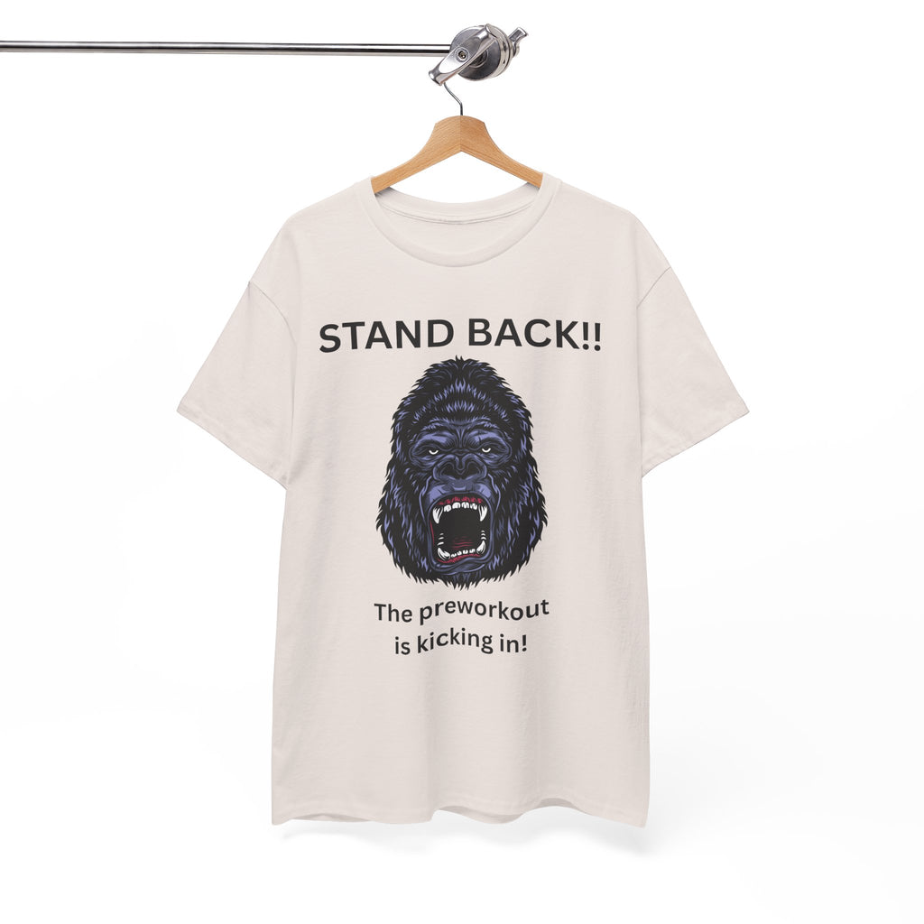 Unisex Motivational Workout Tee, Stand Back Gorilla Graphic T-Shirt, Fitness Gift, Gym Humor Apparel, Workout Motivation Shirt, [...]