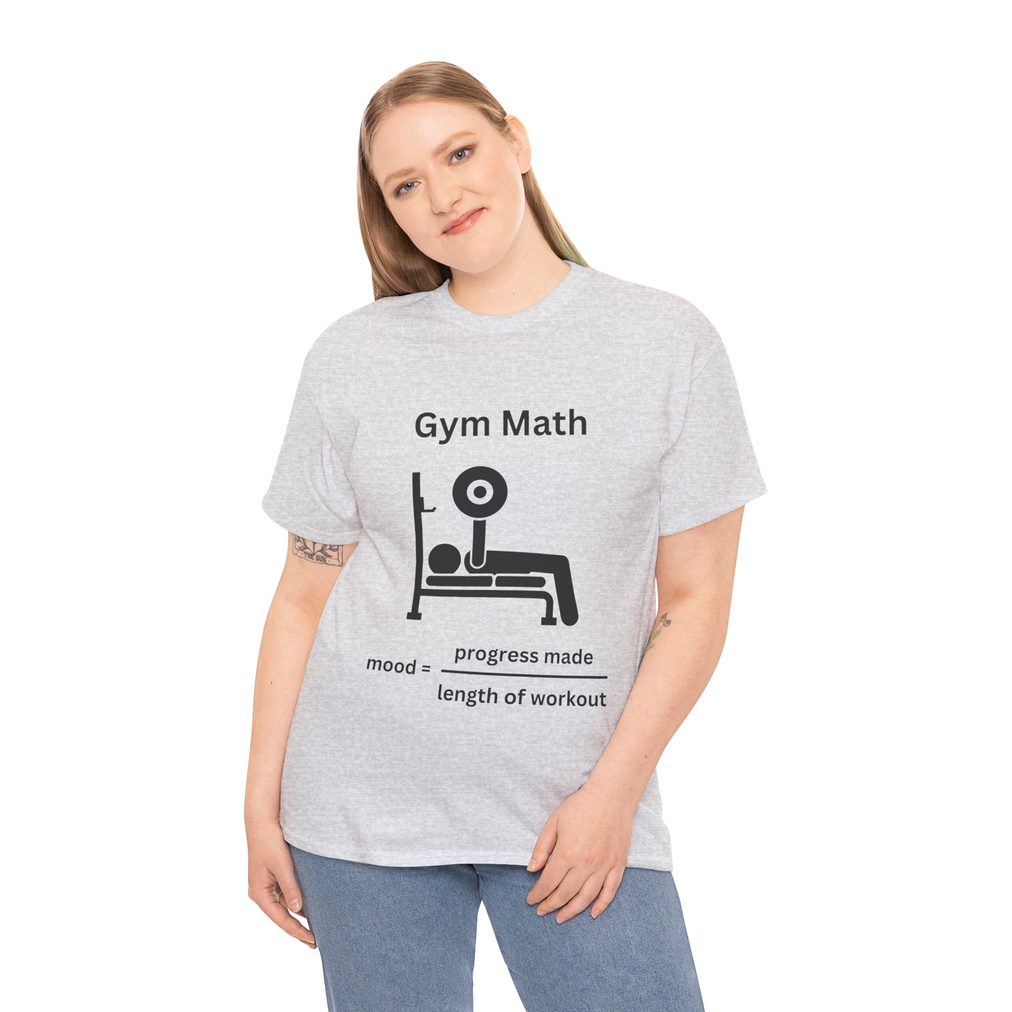 Funny Gym Math Unisex Heavy Cotton Tee