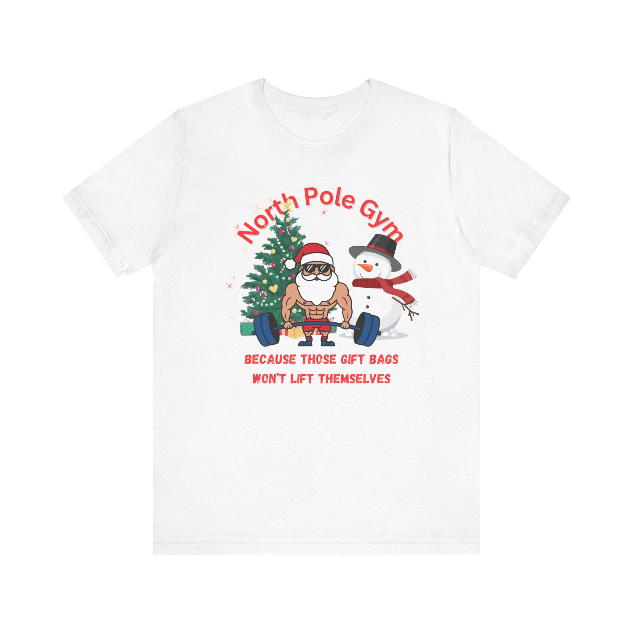 North Pole Gym Funny Unisex Jersey Short Sleeve Tee