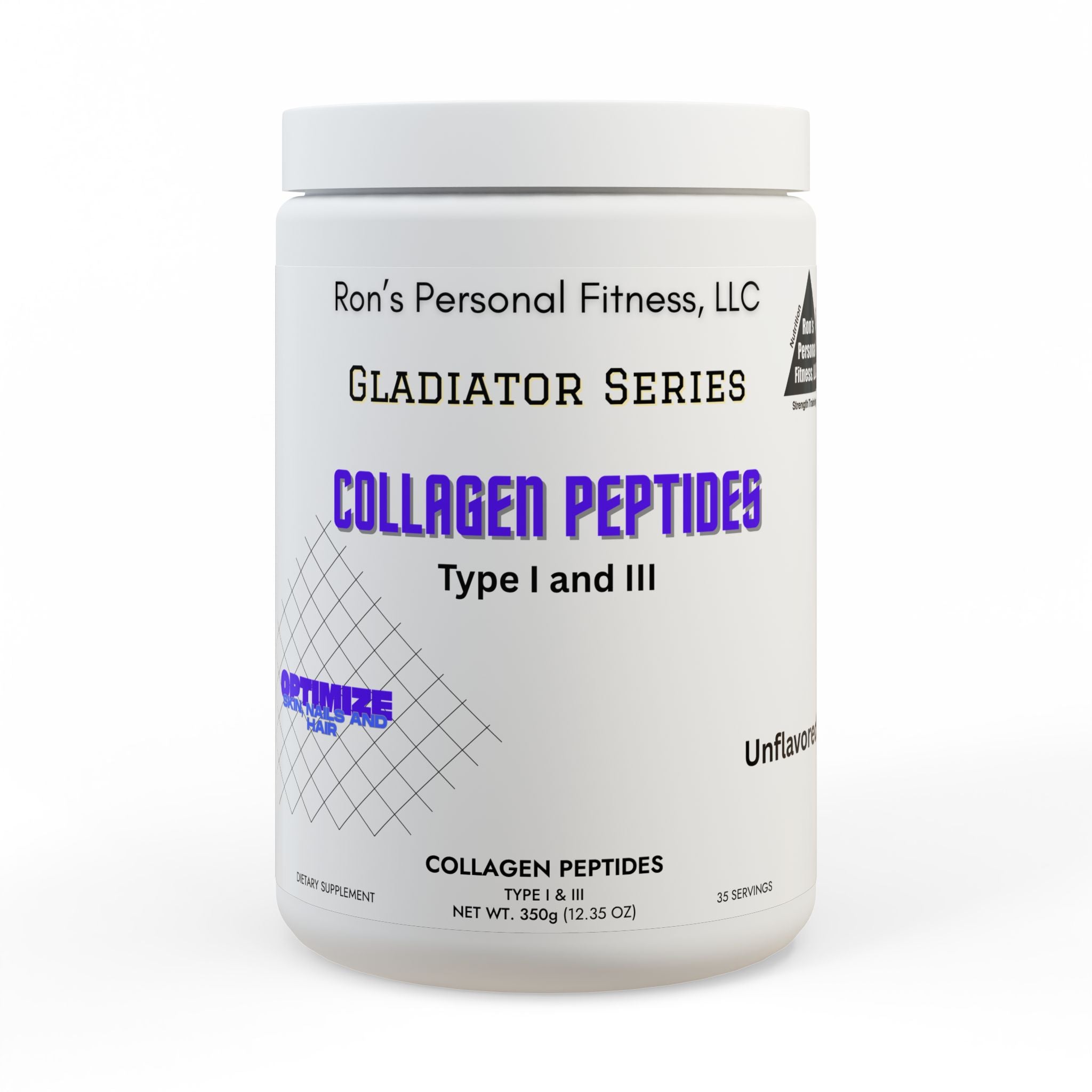 Gladiator Series Collagen Peptides Type I & III Supplement (350g, 12.3oz)