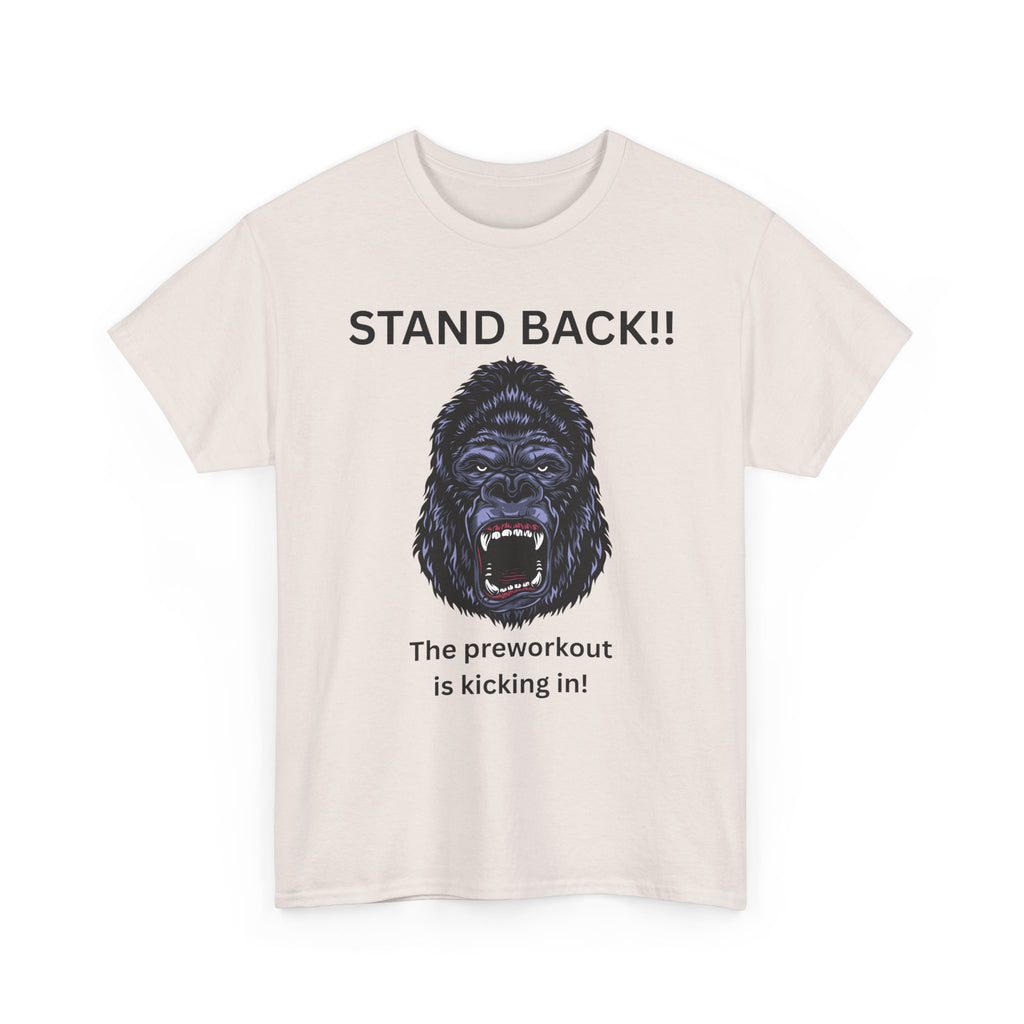 Unisex Motivational Workout Tee, Stand Back Gorilla Graphic T-Shirt, Fitness Gift, Gym Humor Apparel, Workout Motivation Shirt, [...]