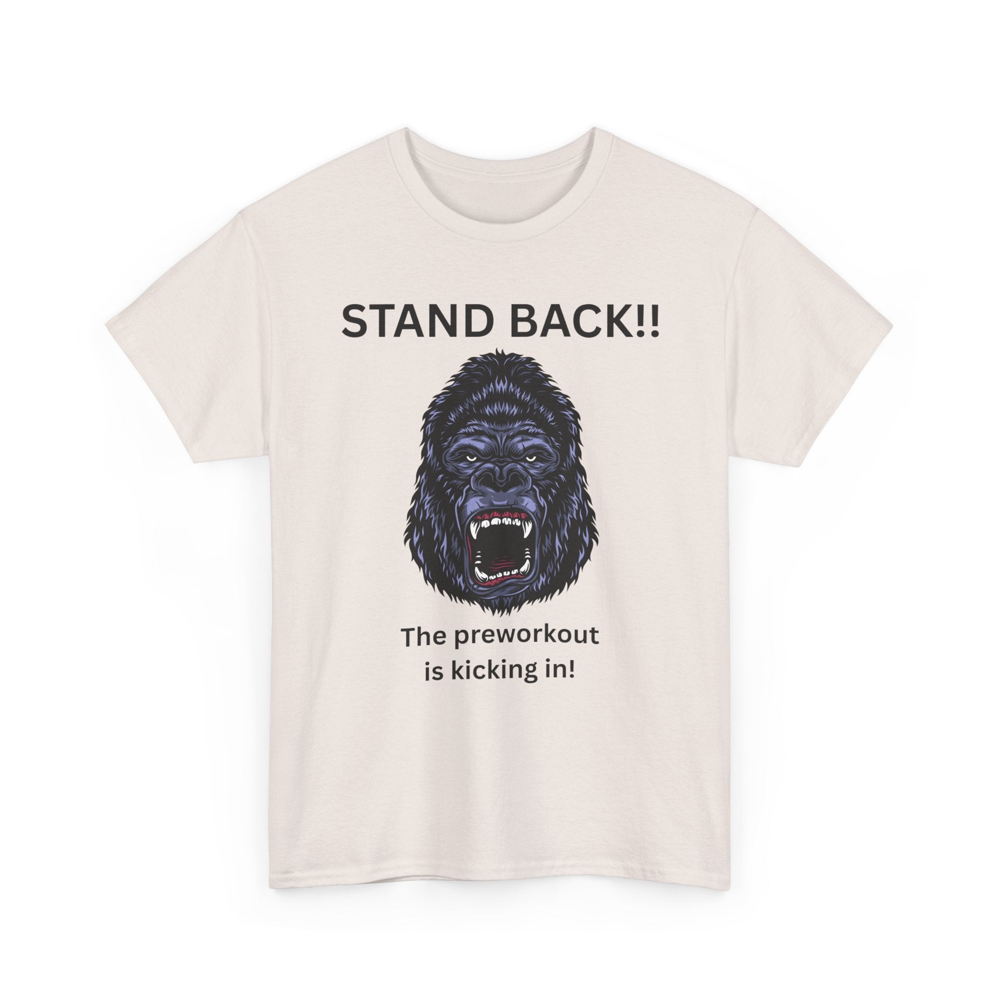Unisex Motivational Workout Tee, Stand Back Gorilla Graphic T-Shirt, Fitness Gift, Gym Humor Apparel, Workout Motivation Shirt, [...]