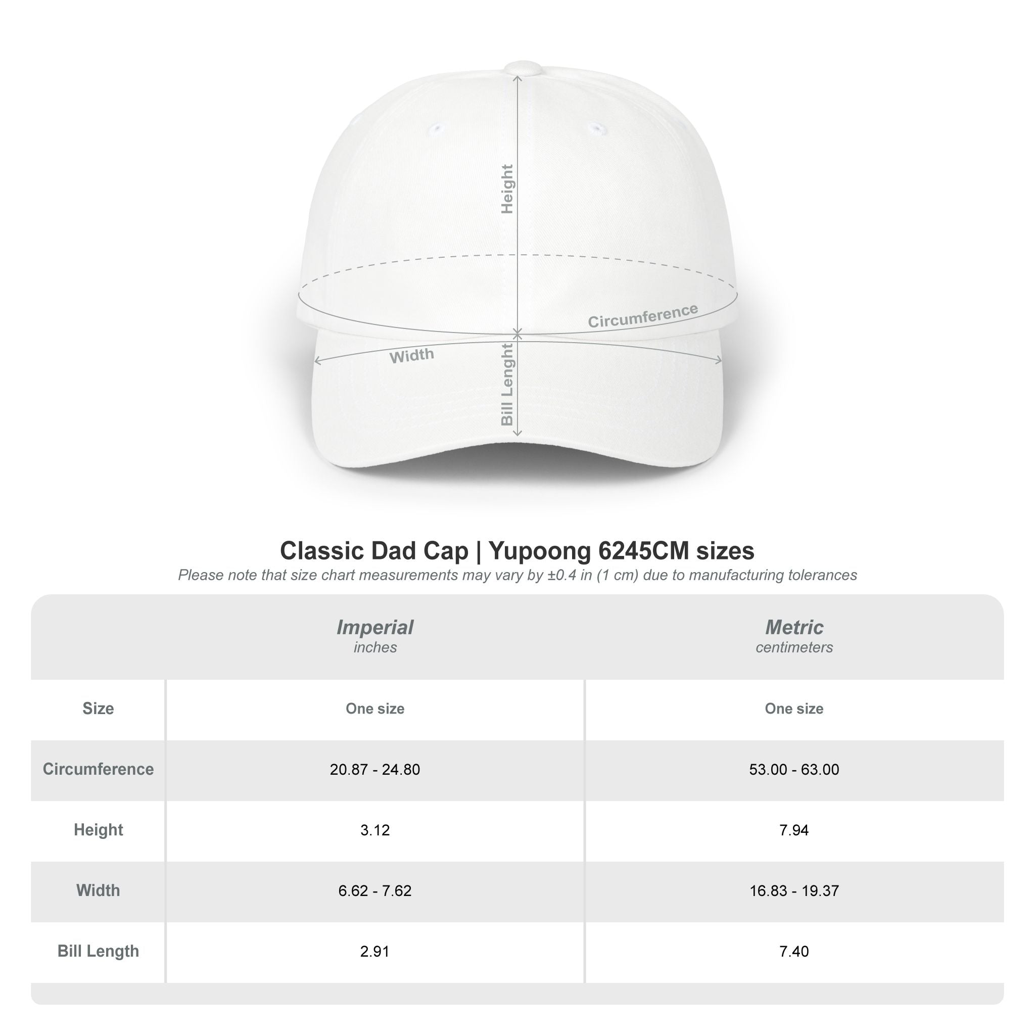 Rons' Personal Fitness Wear Classic Dad Cap