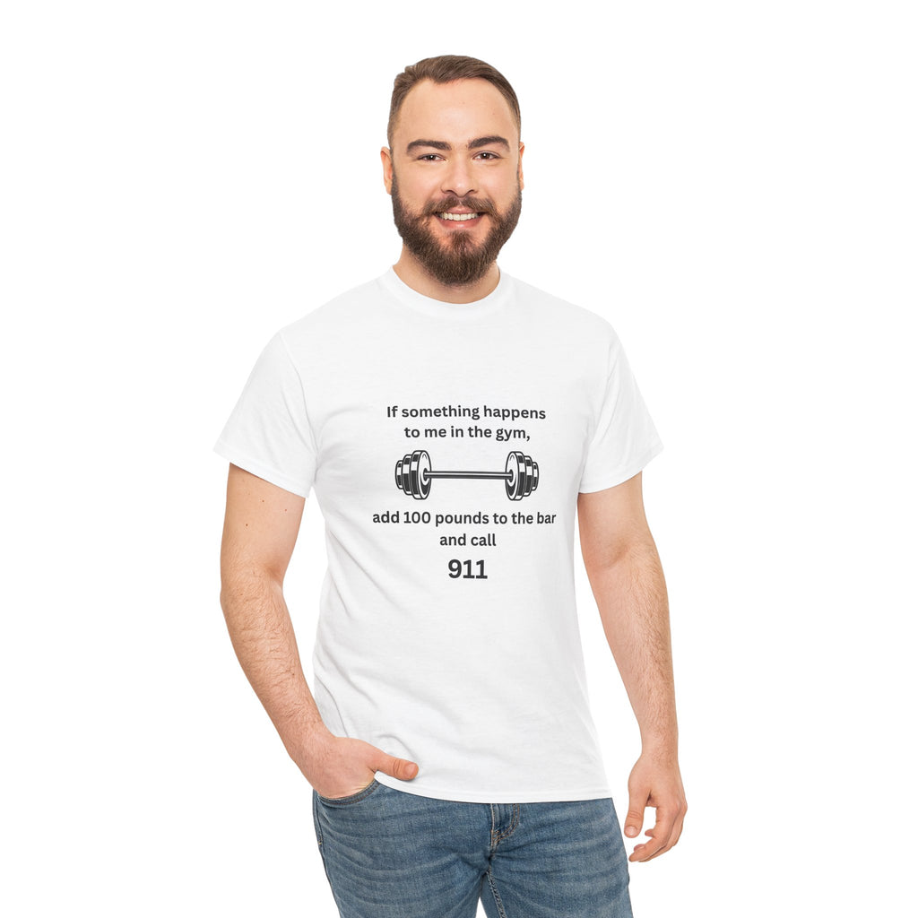 Gym Humor Tee, Funny Workout Shirt, Fitness Gift for Him, Unisex Cotton Tee, Great for Gym Lovers