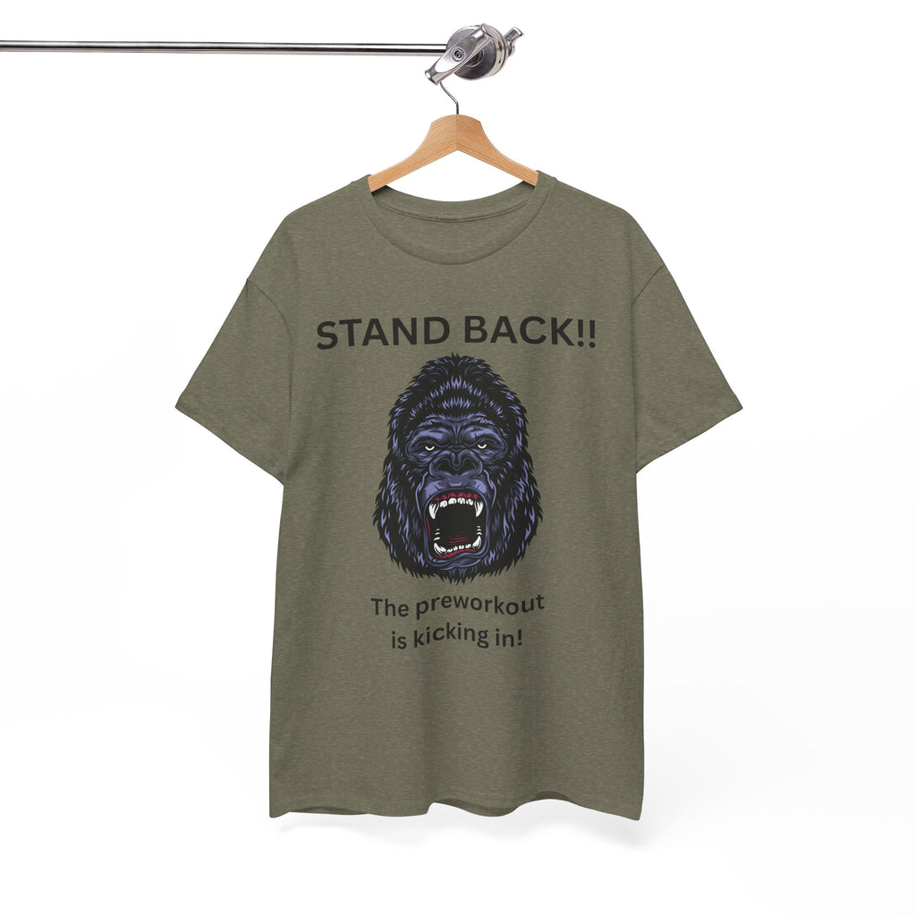 Unisex Motivational Workout Tee, Stand Back Gorilla Graphic T-Shirt, Fitness Gift, Gym Humor Apparel, Workout Motivation Shirt, [...]