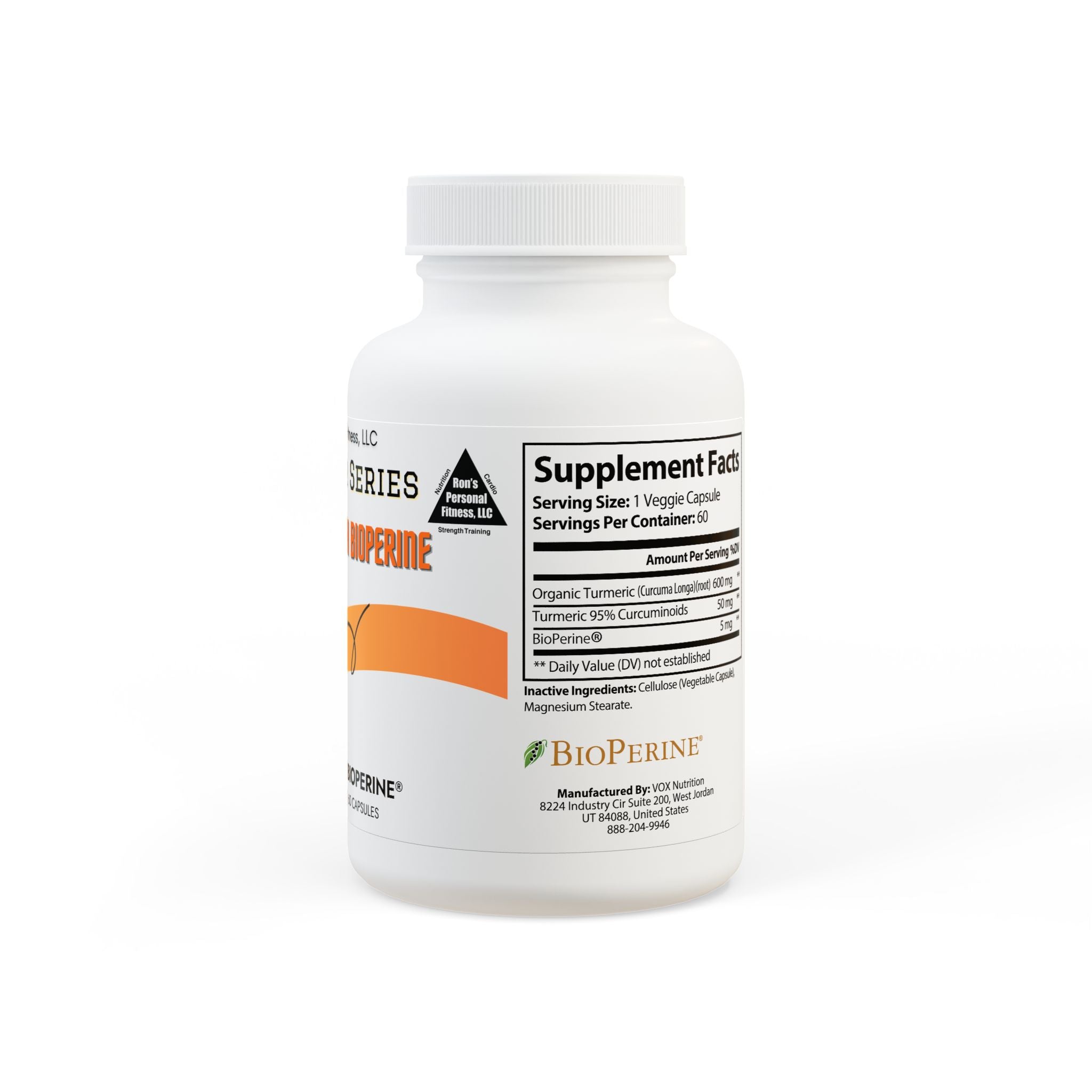 Turmeric with BioPerine® (Black Pepper Fruit Extract) Supplement (60 Capsules)