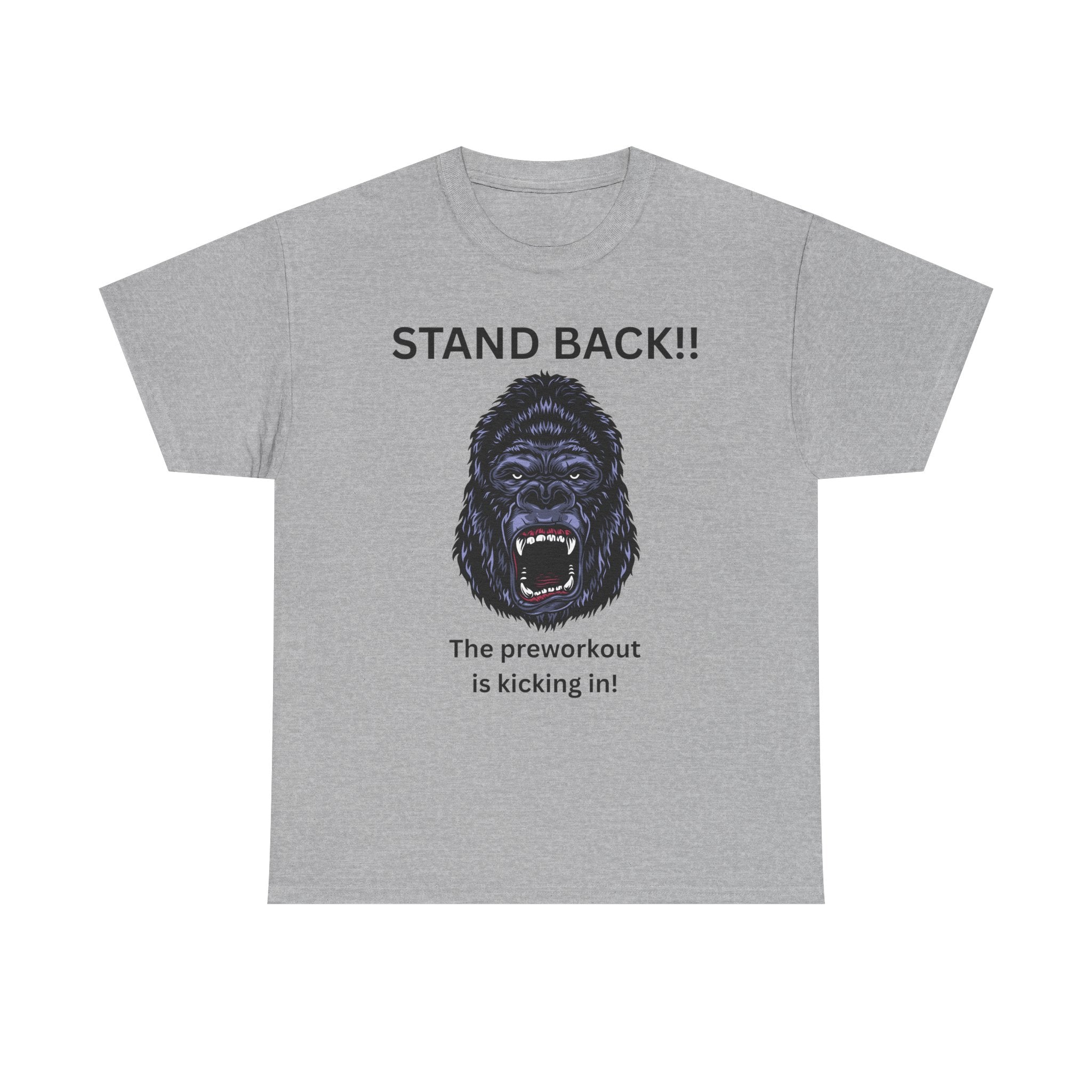 Unisex Motivational Workout Tee, Stand Back Gorilla Graphic T-Shirt, Fitness Gift, Gym Humor Apparel, Workout Motivation Shirt, [...]