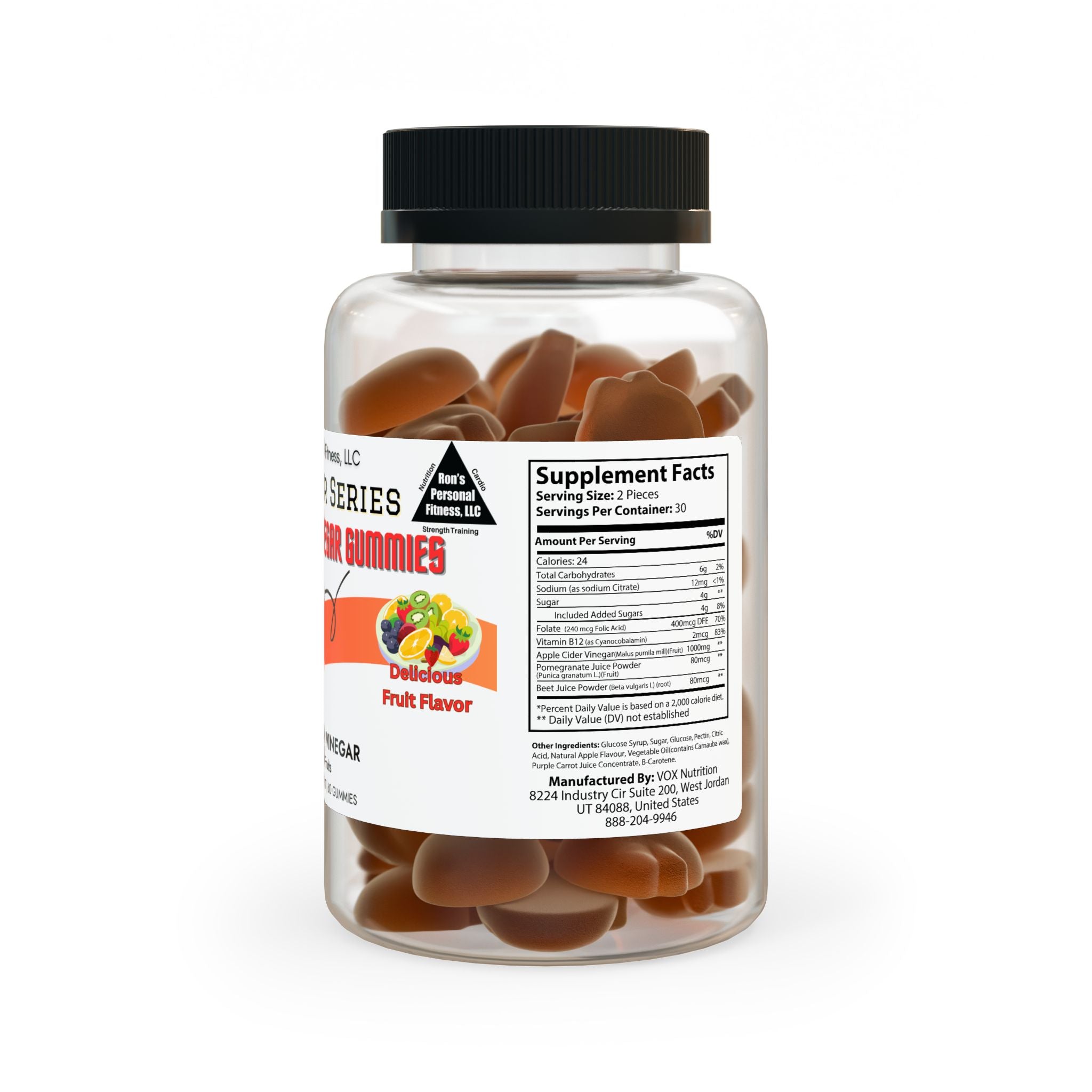Gladiator Series Apple Cider Vinegar Gummies (60 Gummies)