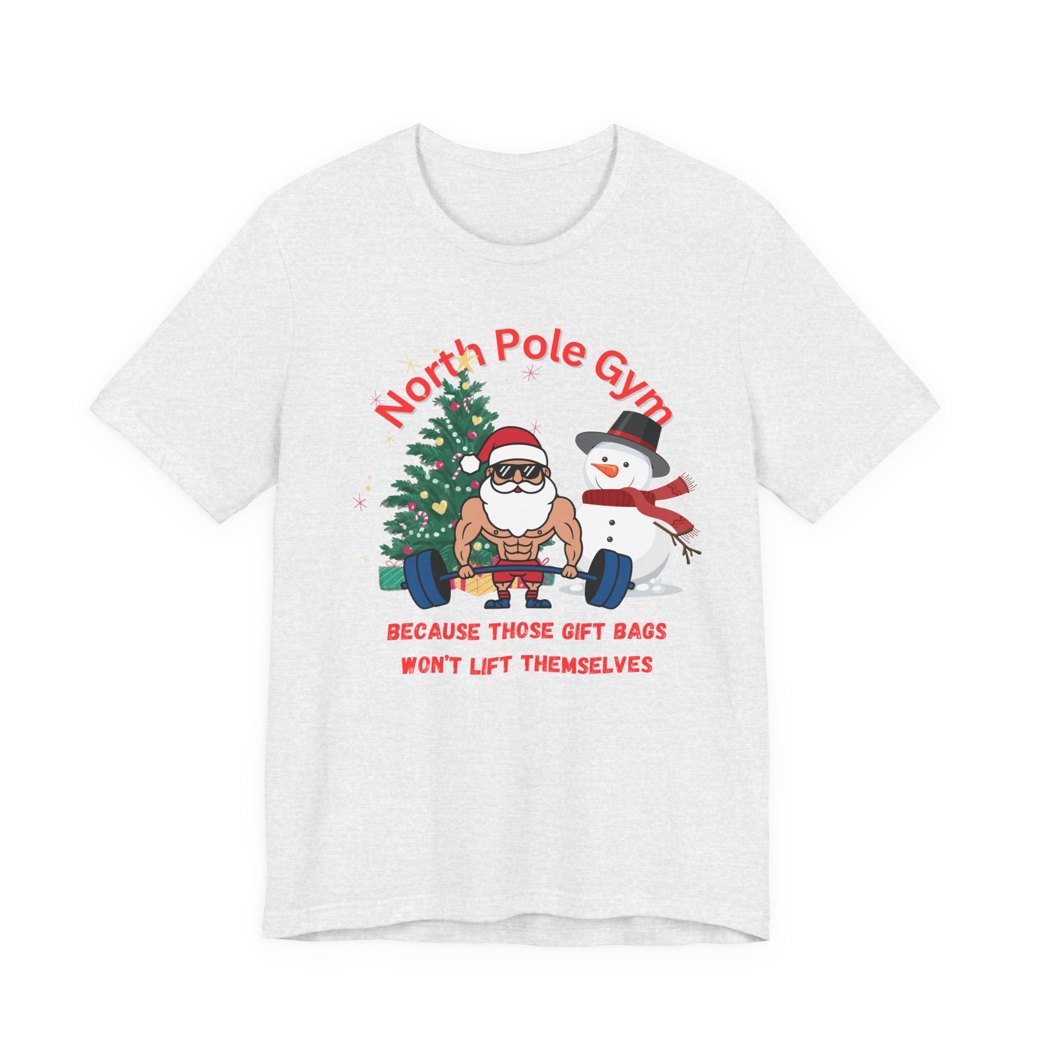 North Pole Gym Funny Unisex Jersey Short Sleeve Tee