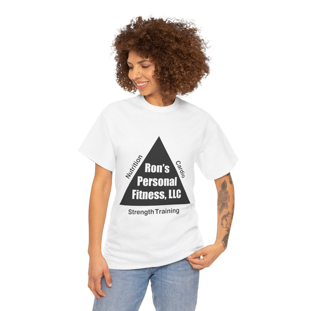 Fitness Triangle Unisex Tee - Ron's Personal Nutrition, Cardio, & Strength Training Design