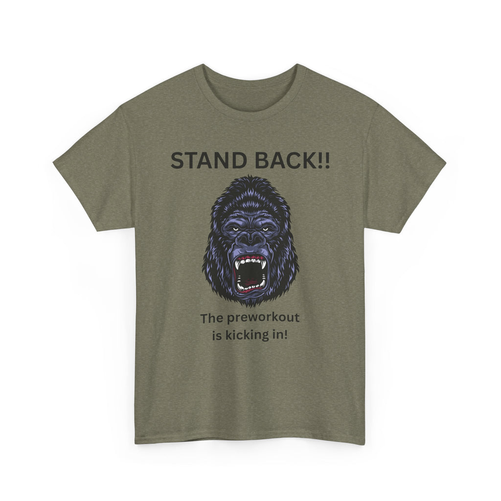 Unisex Motivational Workout Tee, Stand Back Gorilla Graphic T-Shirt, Fitness Gift, Gym Humor Apparel, Workout Motivation Shirt, [...]