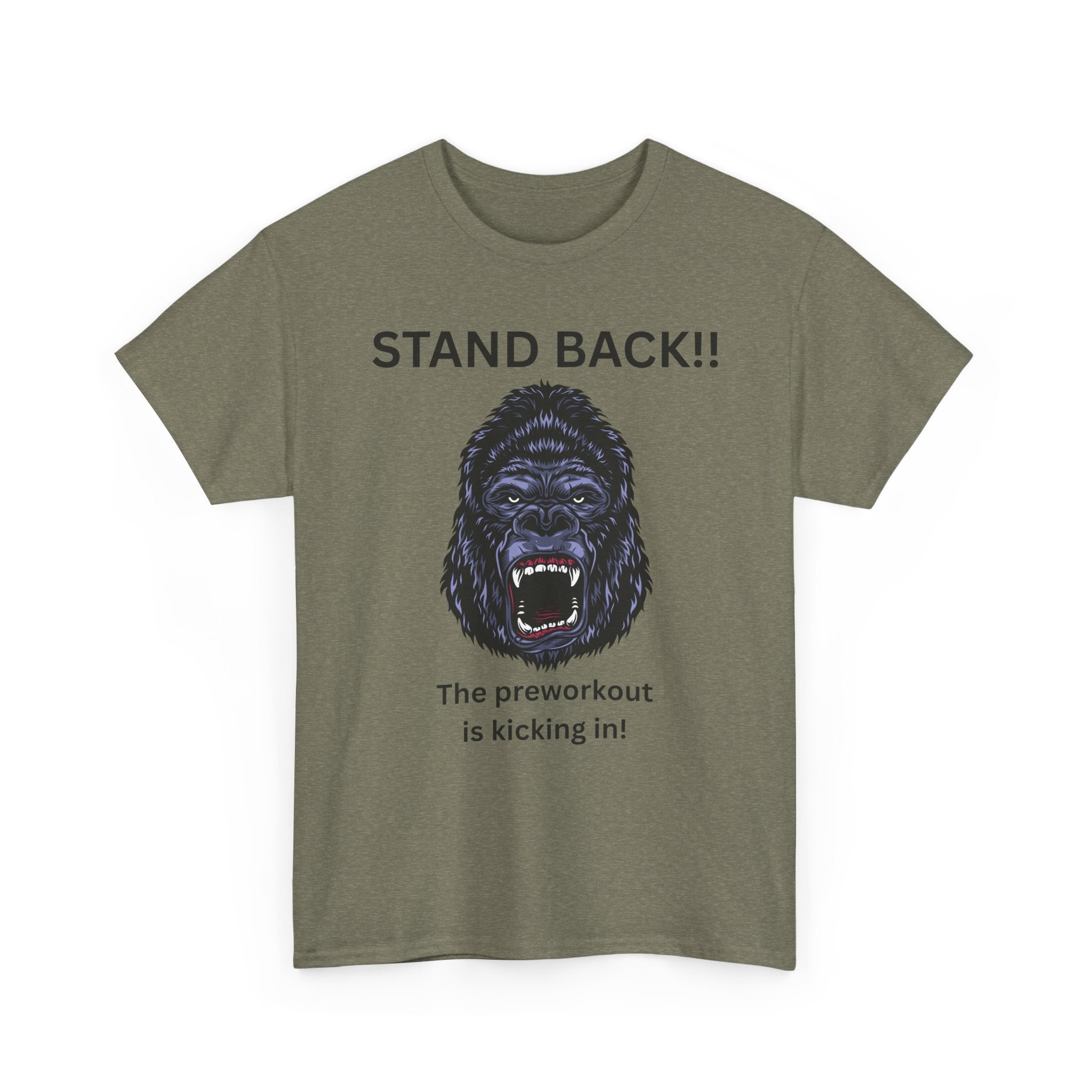 Unisex Motivational Workout Tee, Stand Back Gorilla Graphic T-Shirt, Fitness Gift, Gym Humor Apparel, Workout Motivation Shirt, [...]
