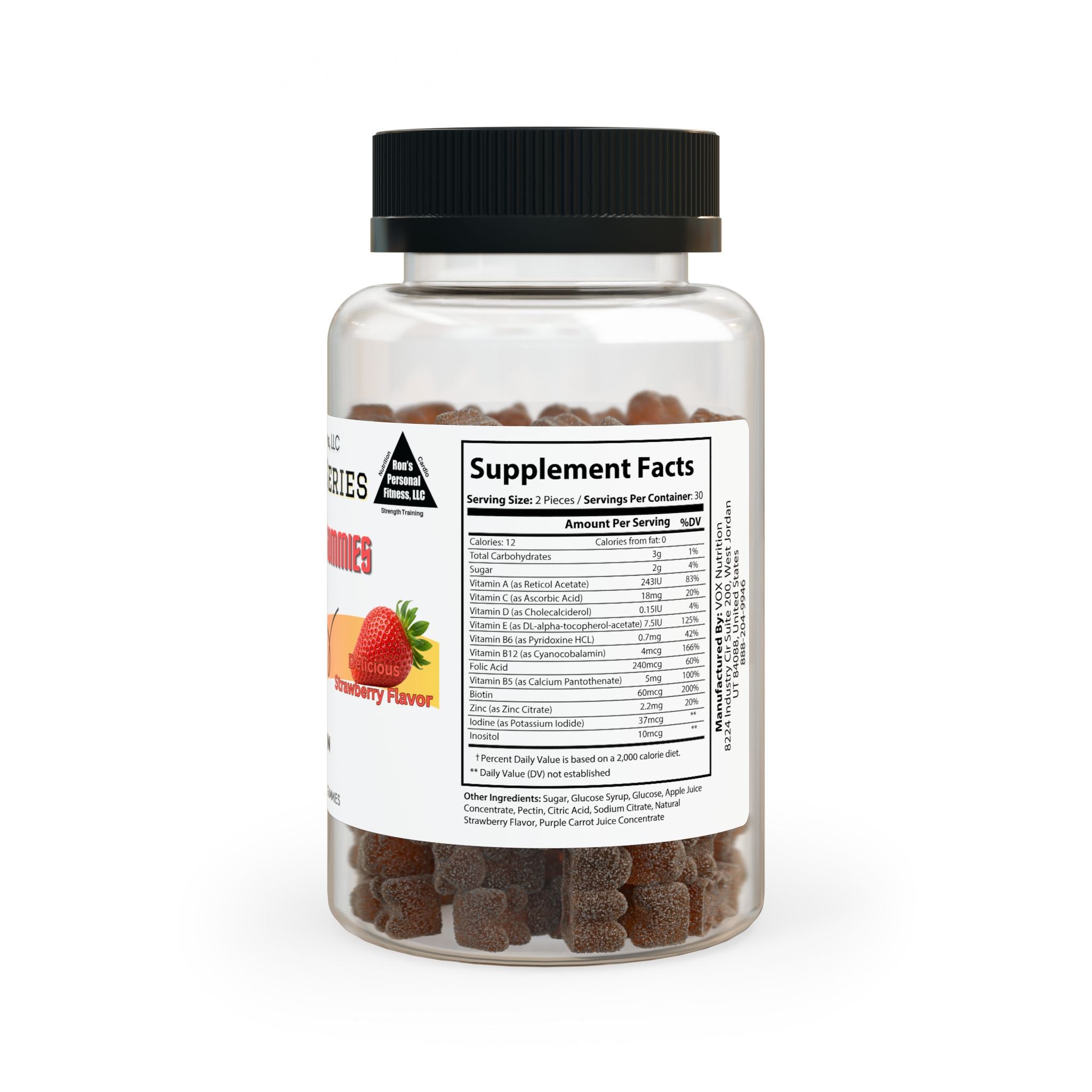 Gladiator Series Multivitamin Strawberry Gummies for Adults (60 Gummies)