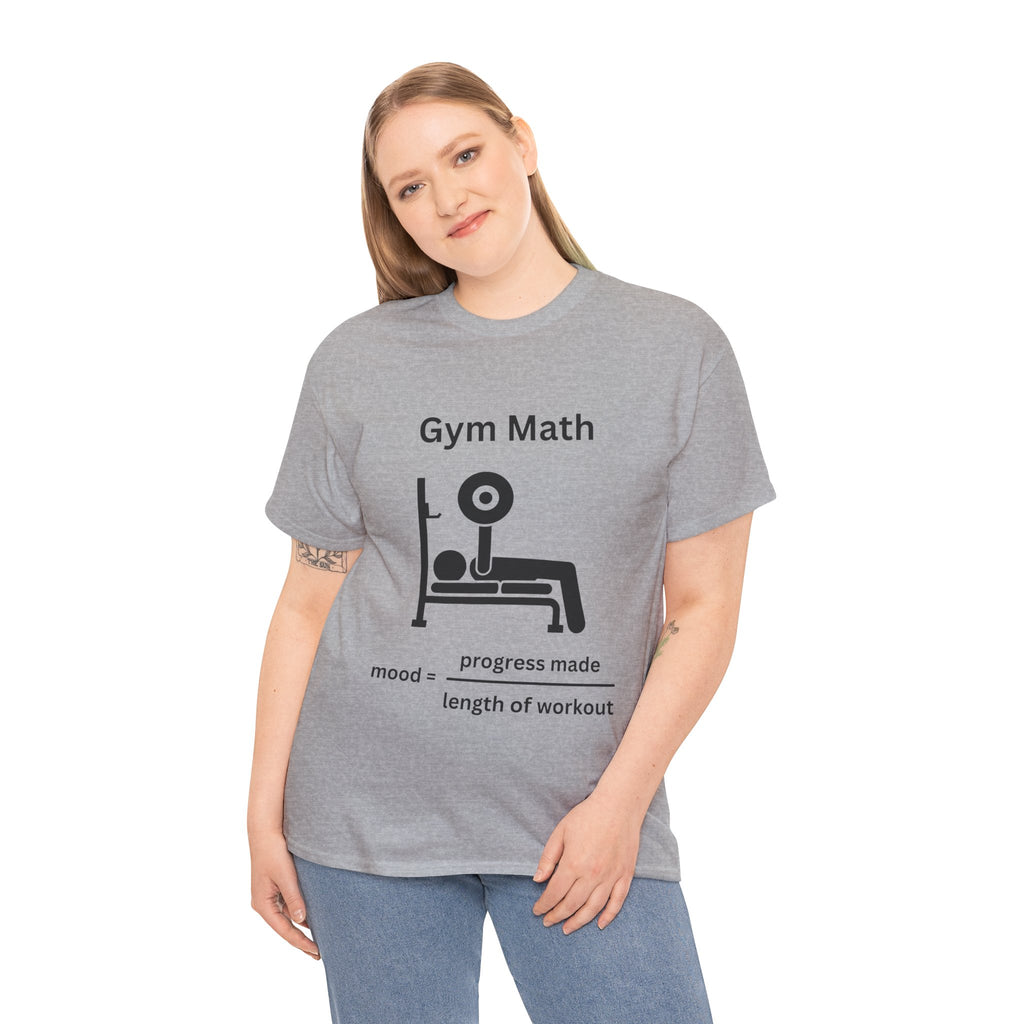 Funny Gym Math Unisex Heavy Cotton Tee