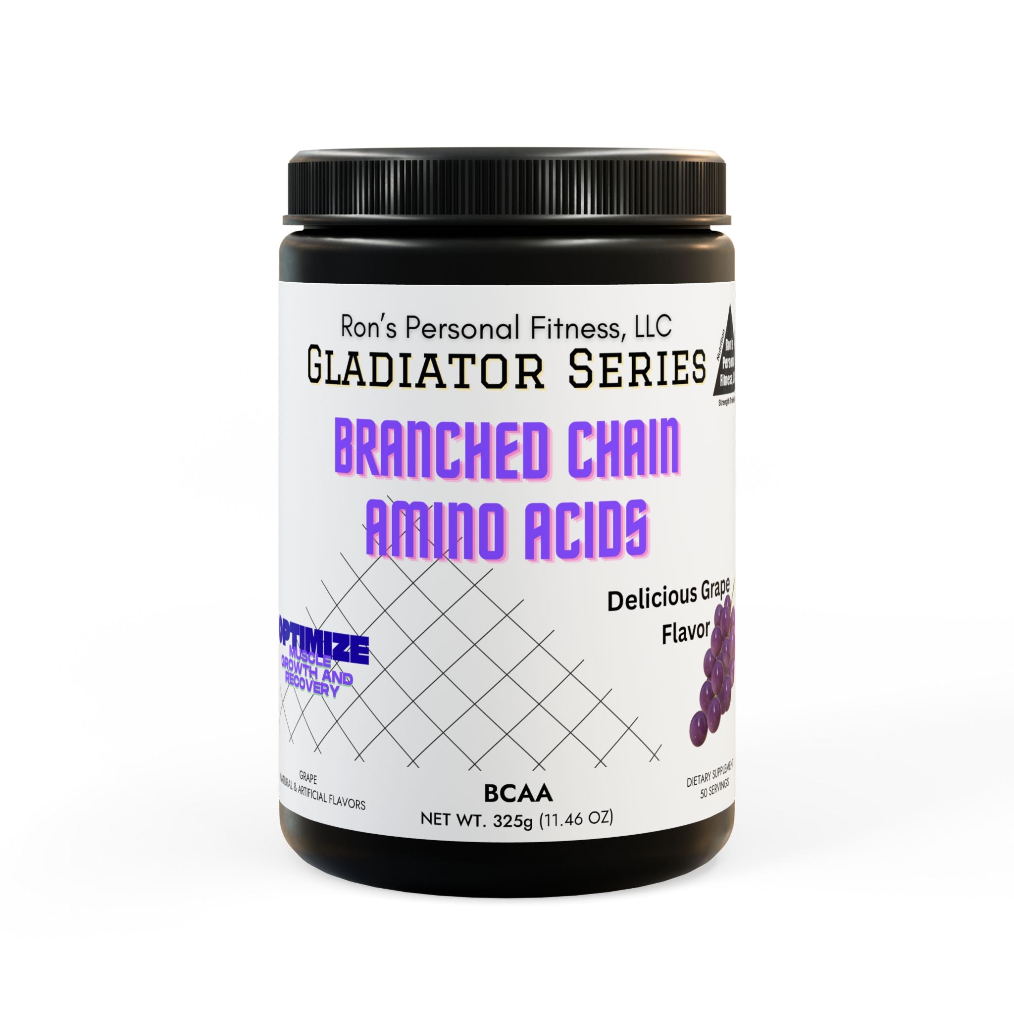 Gladiator Series BCAA Supplement, Grape (325g, 11.46oz, 50 servings)