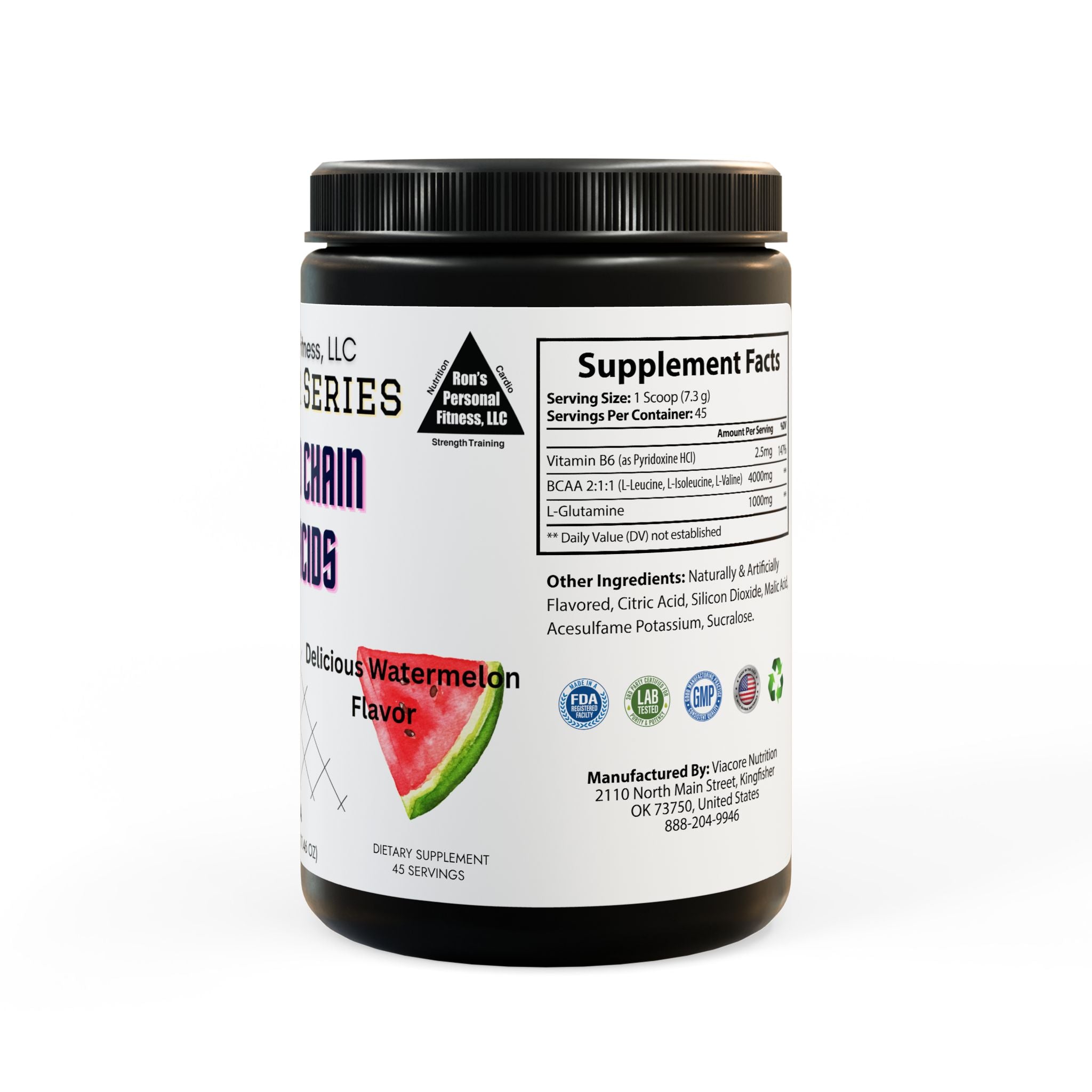 Gladiator Series BCAA Supplement, Watermelon (325g, 11.46oz, 45 servings)