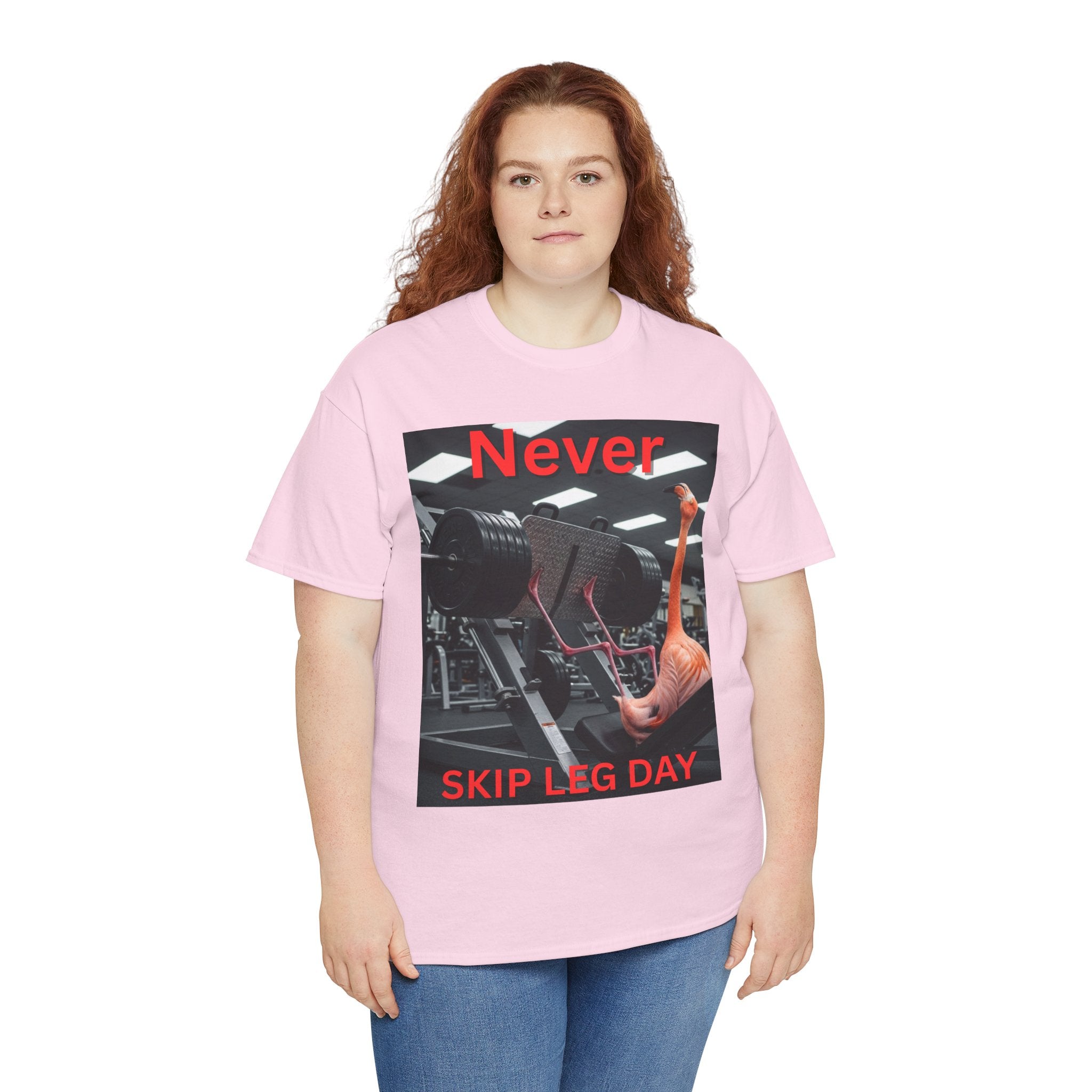 Never Skip Leg Day Flamingo Tee