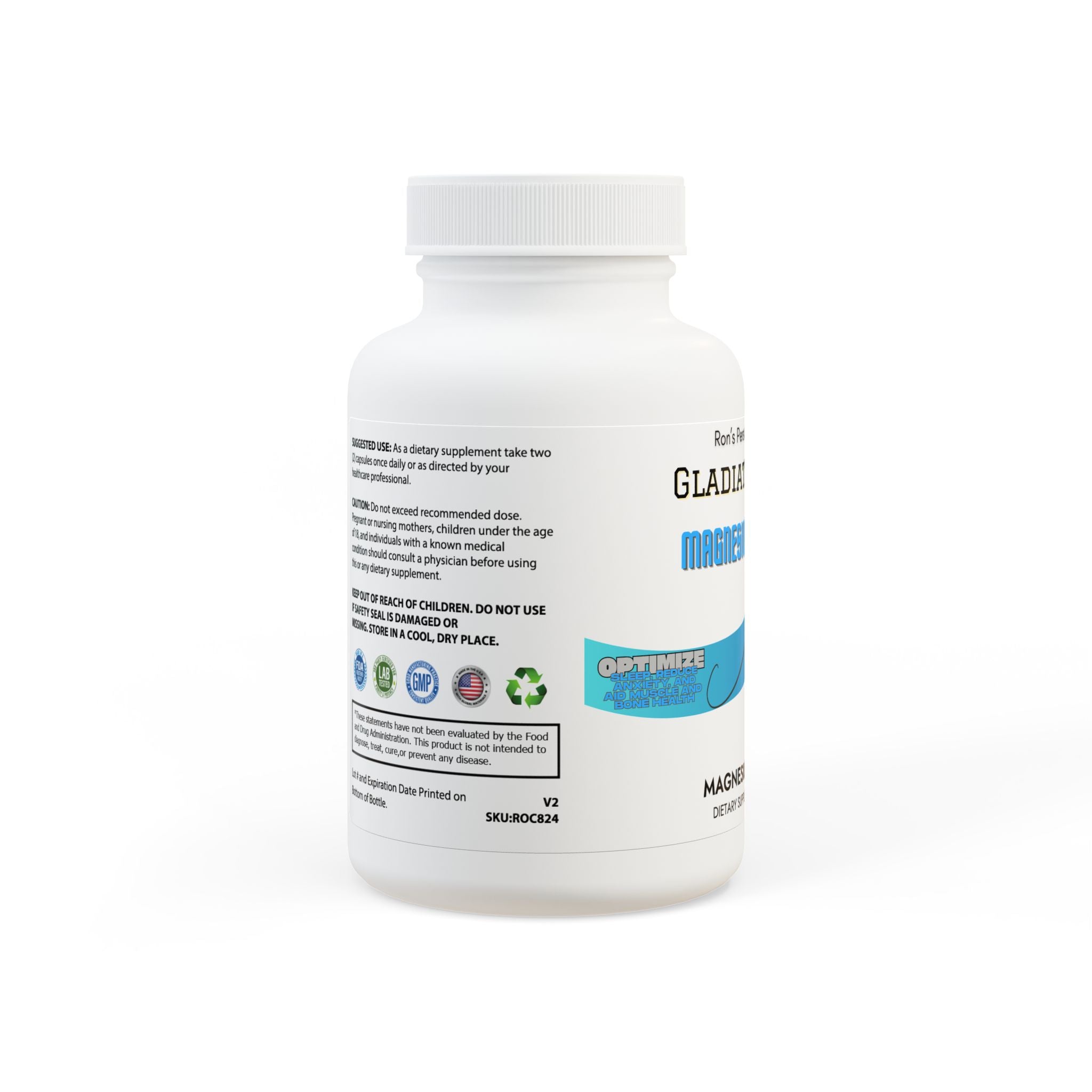 Gladiator Series Magnesium Glycinate Supplement (60 Capsules)