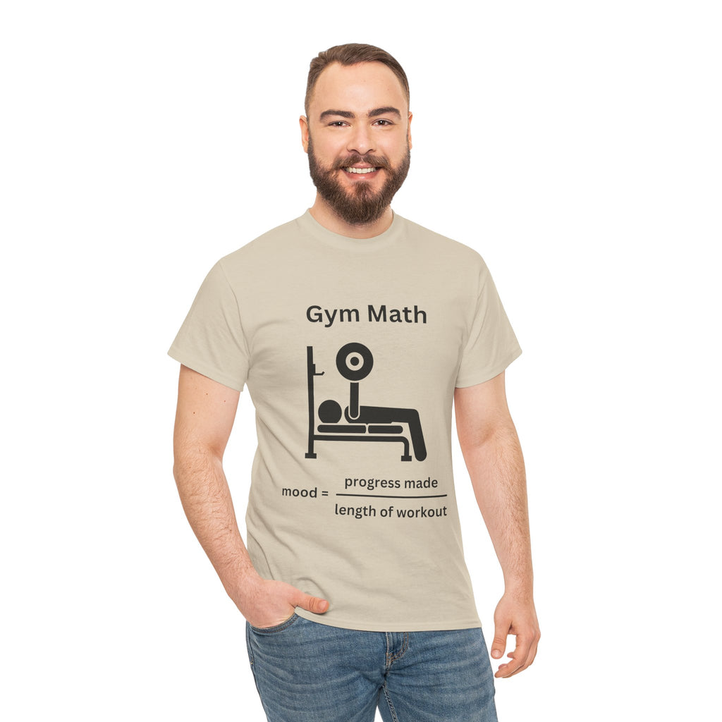 Funny Gym Math Unisex Heavy Cotton Tee