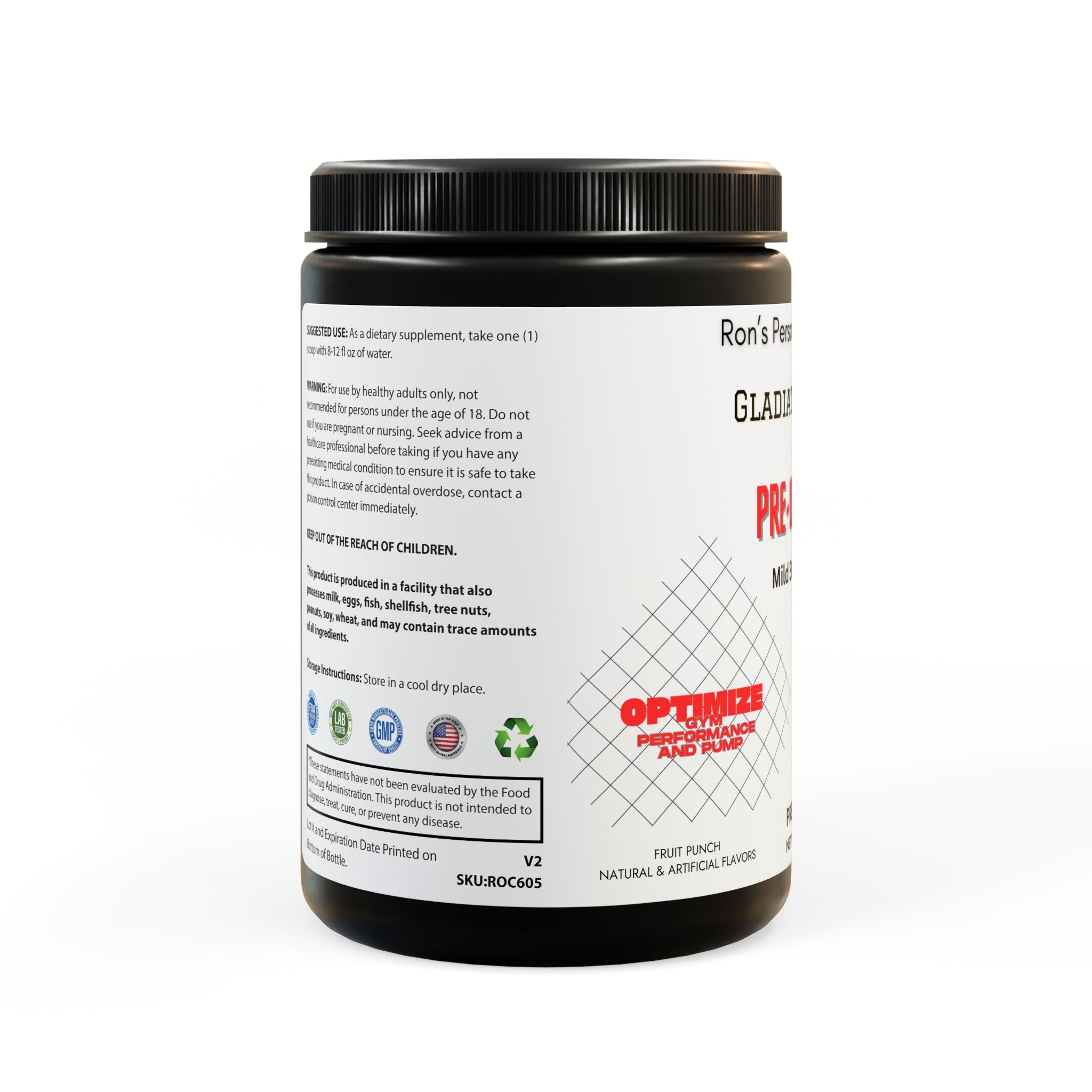 Gladiator Series Pre-Workout Supplement, Fruit Punch (204g, 7.1oz)