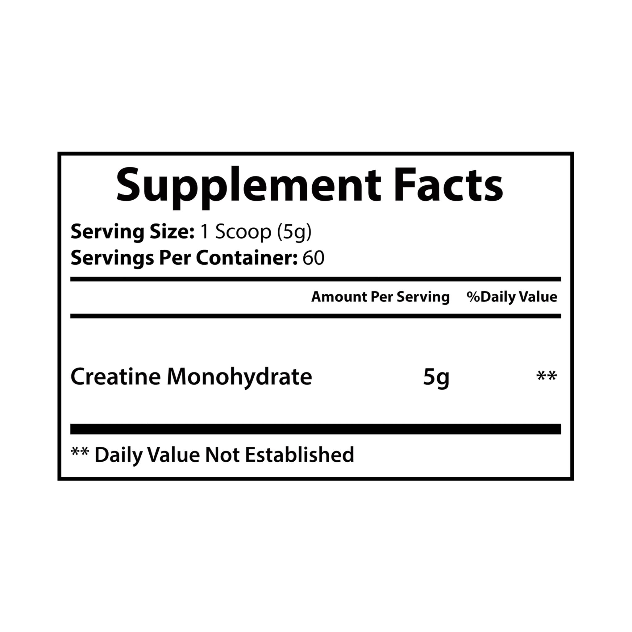 Gladiator Series Creatine Monohydrate Supplement (300g, 10.58oz)