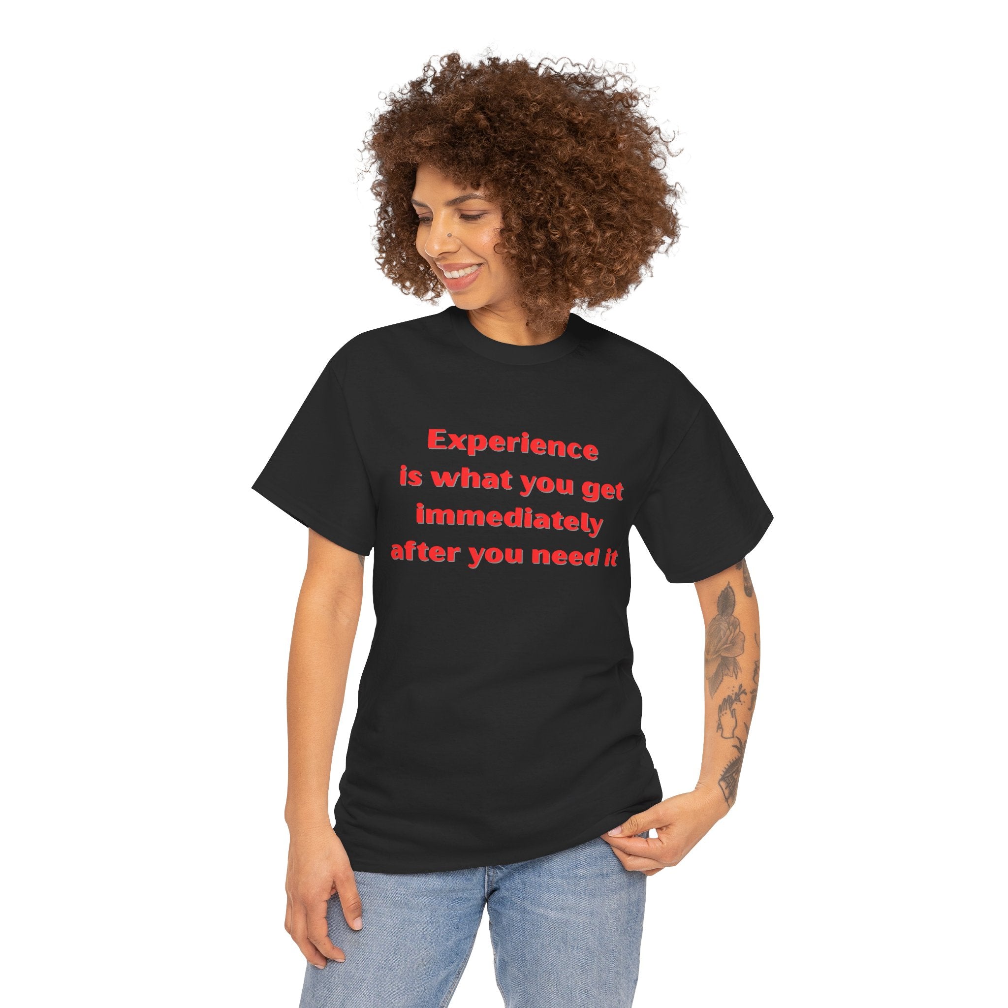 Experience Heavy Cotton Tee - Motivational Unisex T-Shirt
