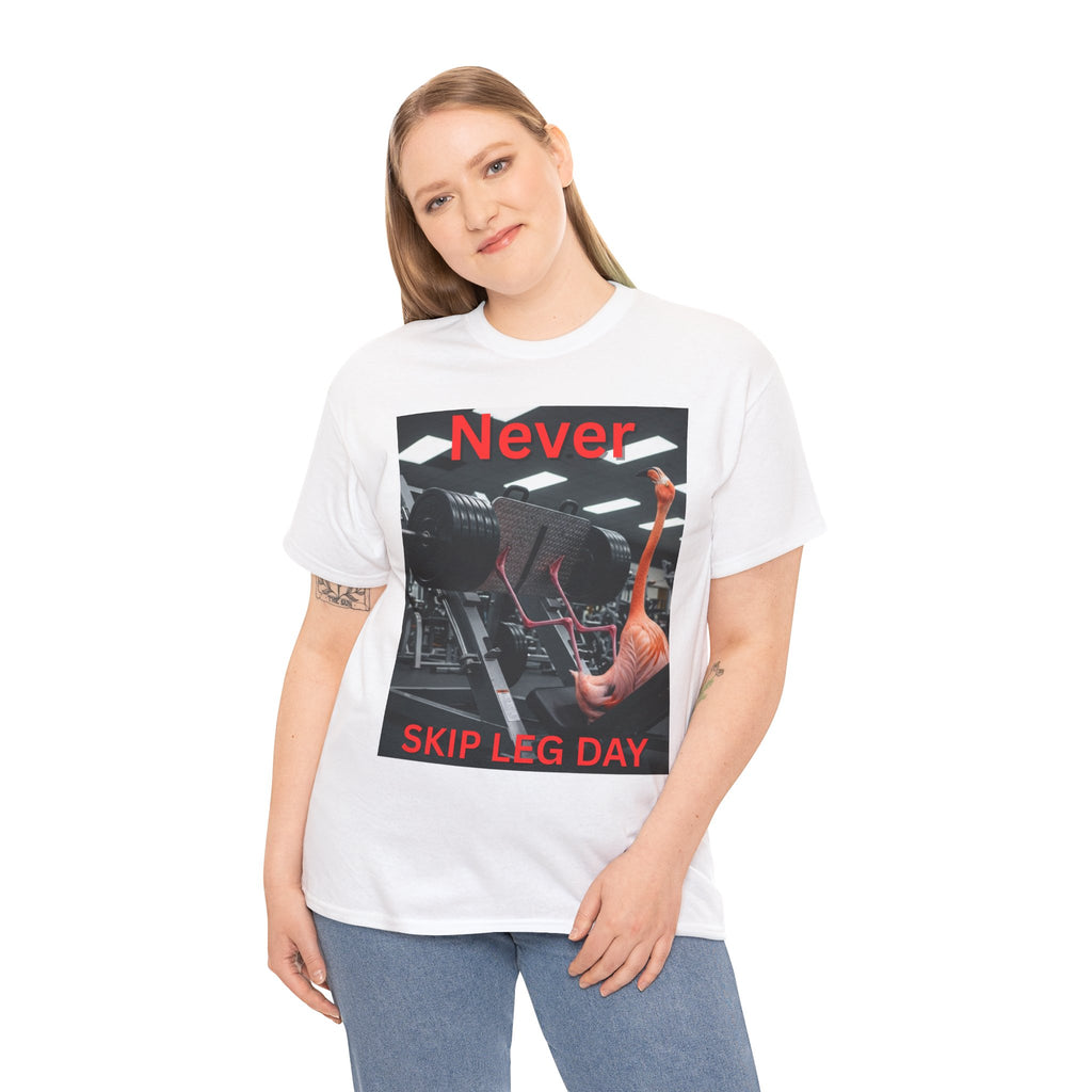 Never Skip Leg Day Flamingo Tee